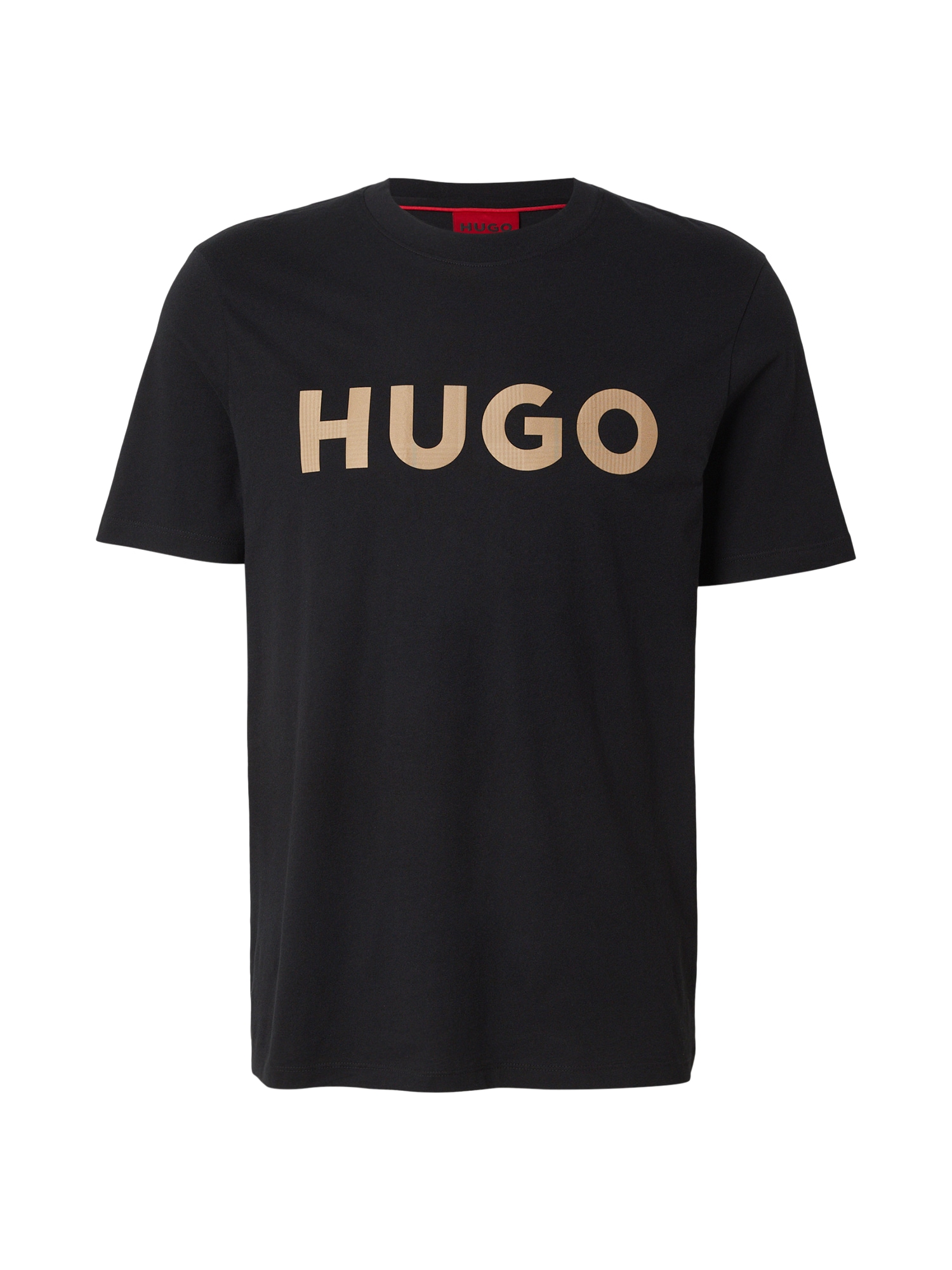 HUGO Tričko 'Dulivio'  béžová / čierna