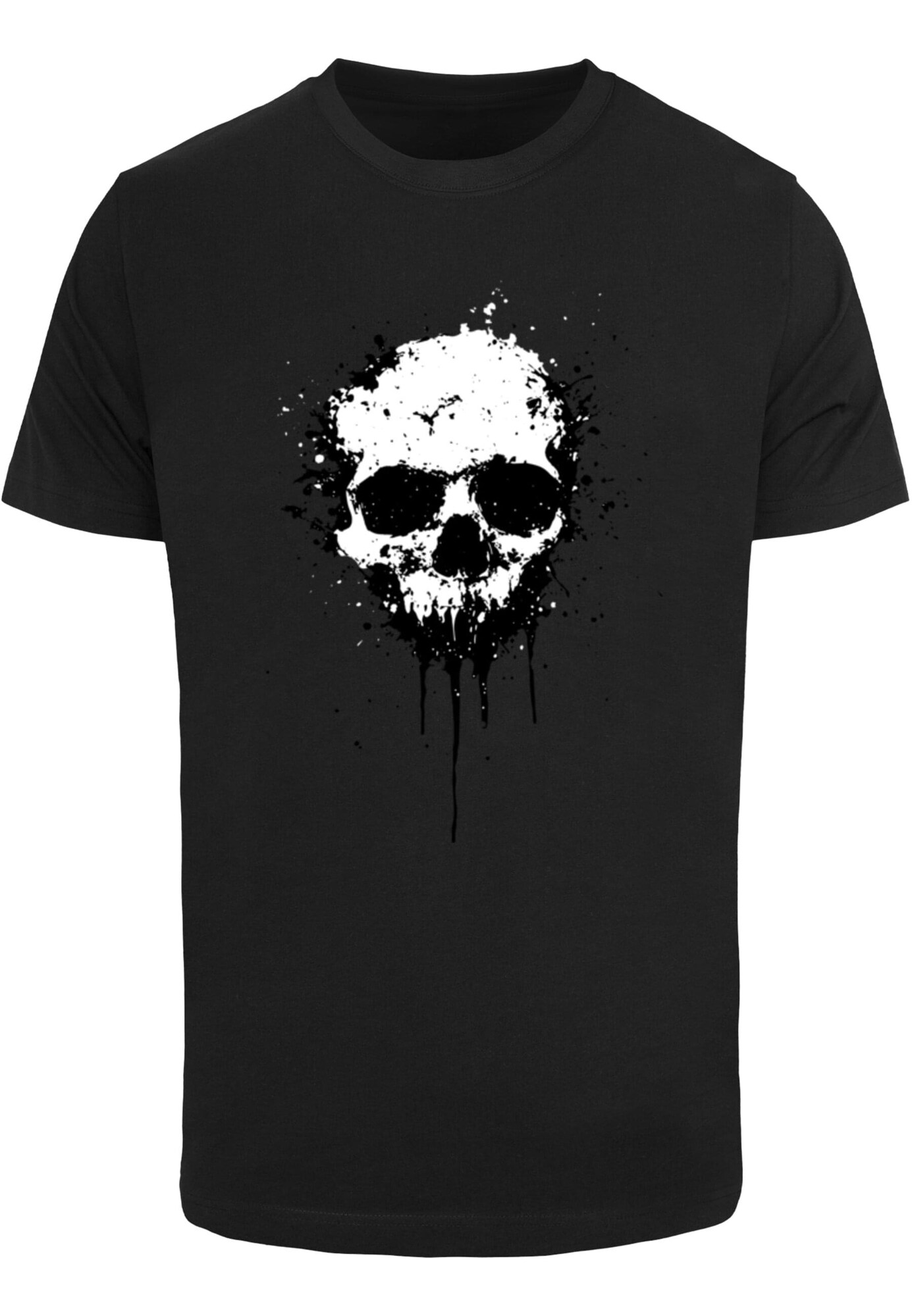 Mister Tee Tricou 'Artsy Skull'  negru / alb