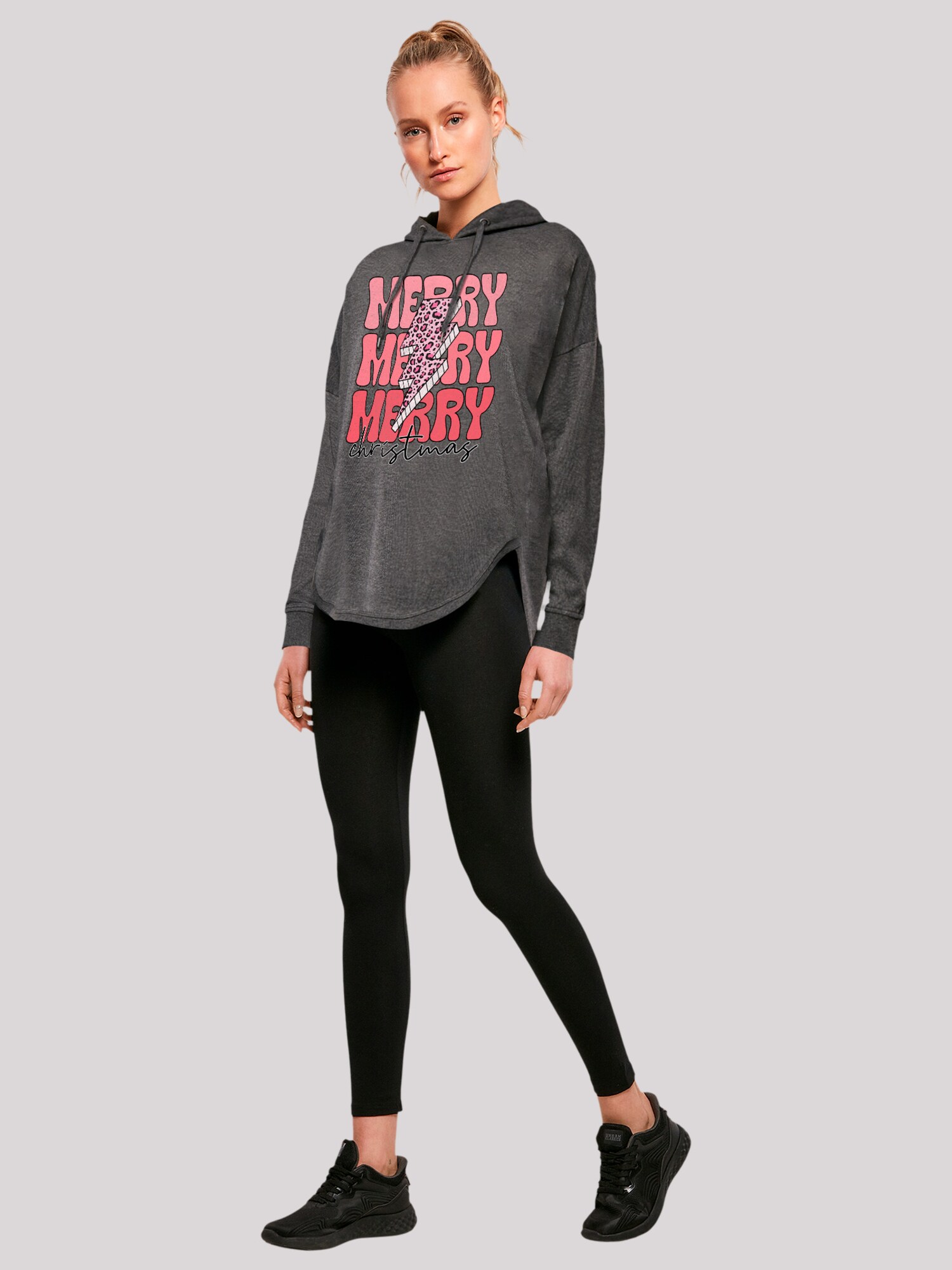Thumbnail - F4NT4STIC Sweatshirt Merry Christmas Print Leo Print