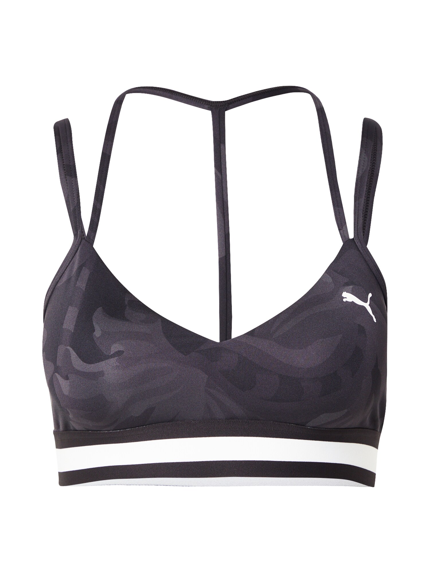 PUMA Sutien sport  gri închis / negru / alb