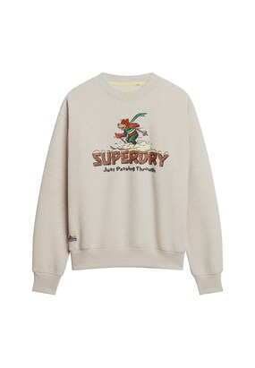 Superdry Sweatshirt Crème / Oranje / Rood / Zwart