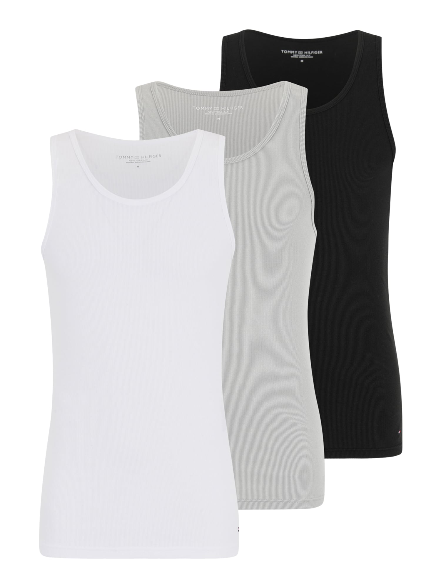Tommy Hilfiger Underwear Apatiniai marškinėliai pilka / juoda / balta