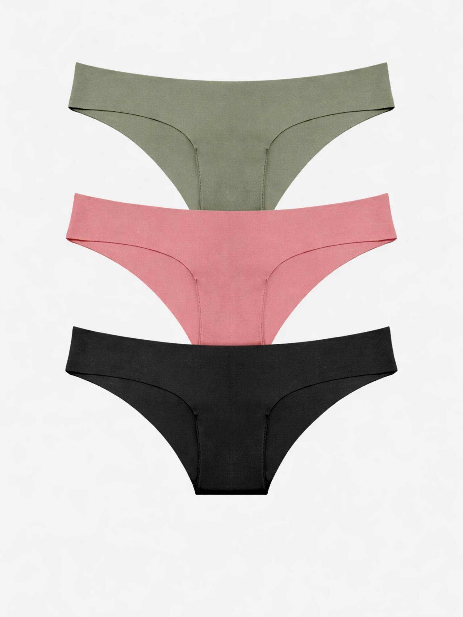 LEAFLETIC Panti 'Leafletic Women’s Low Rise Hipsters Brief'  caqui / rosa / negro