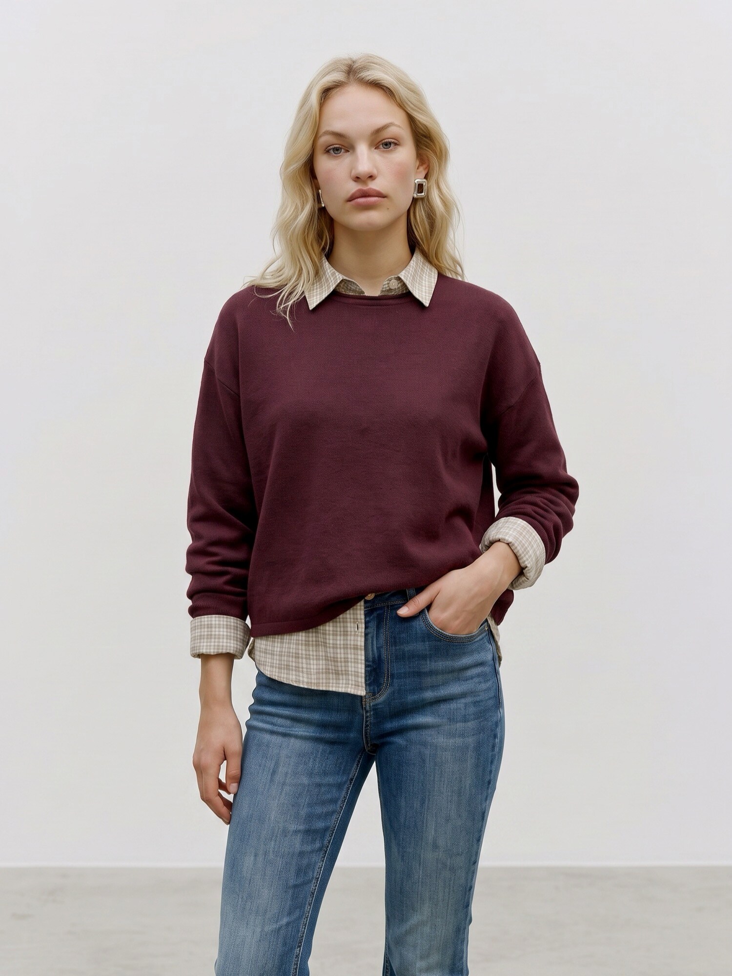 VERO MODA Pulover VMSABA roșu vin