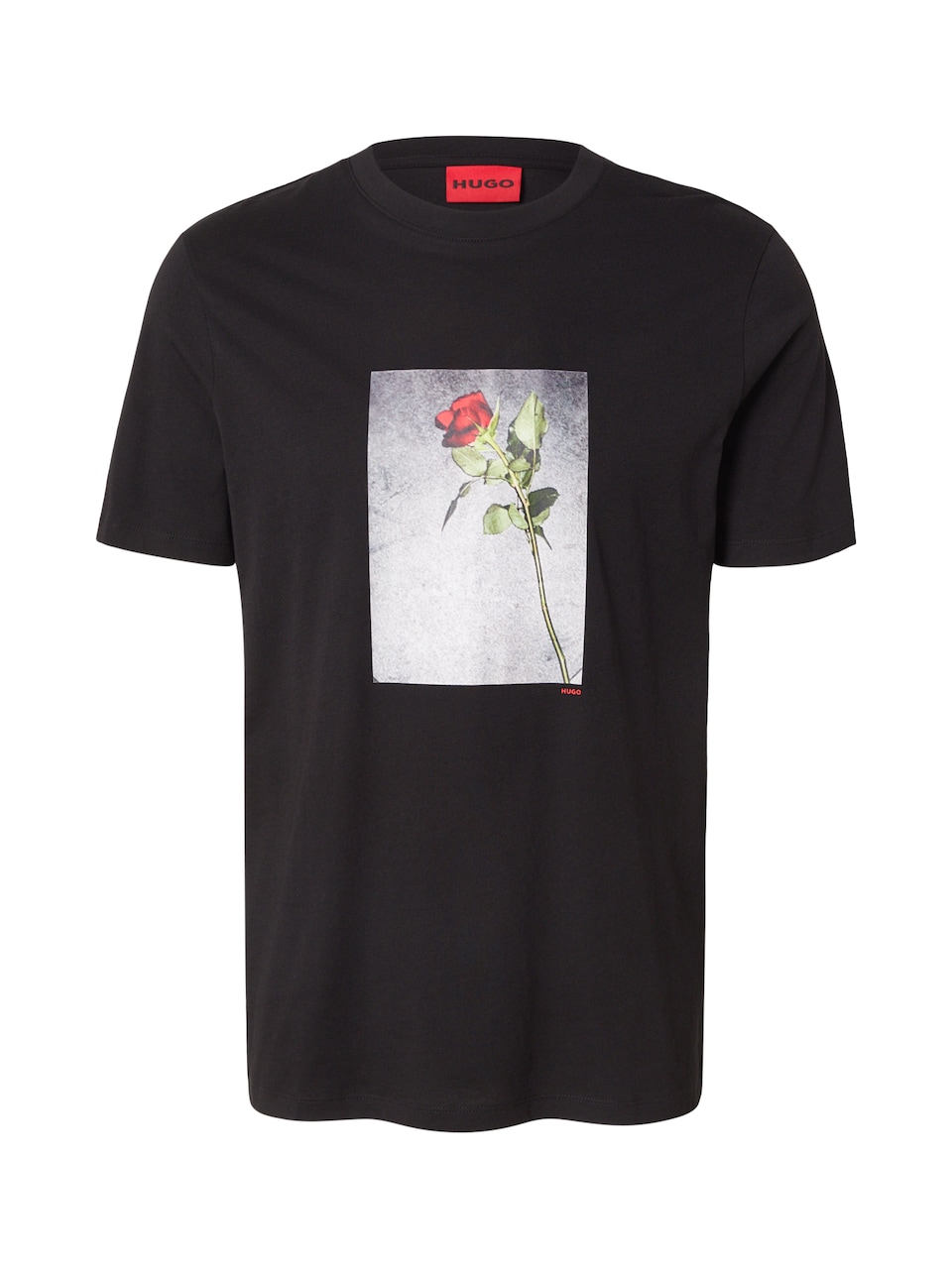 T-shirt 'Durose' ljusgrå / grön / röd