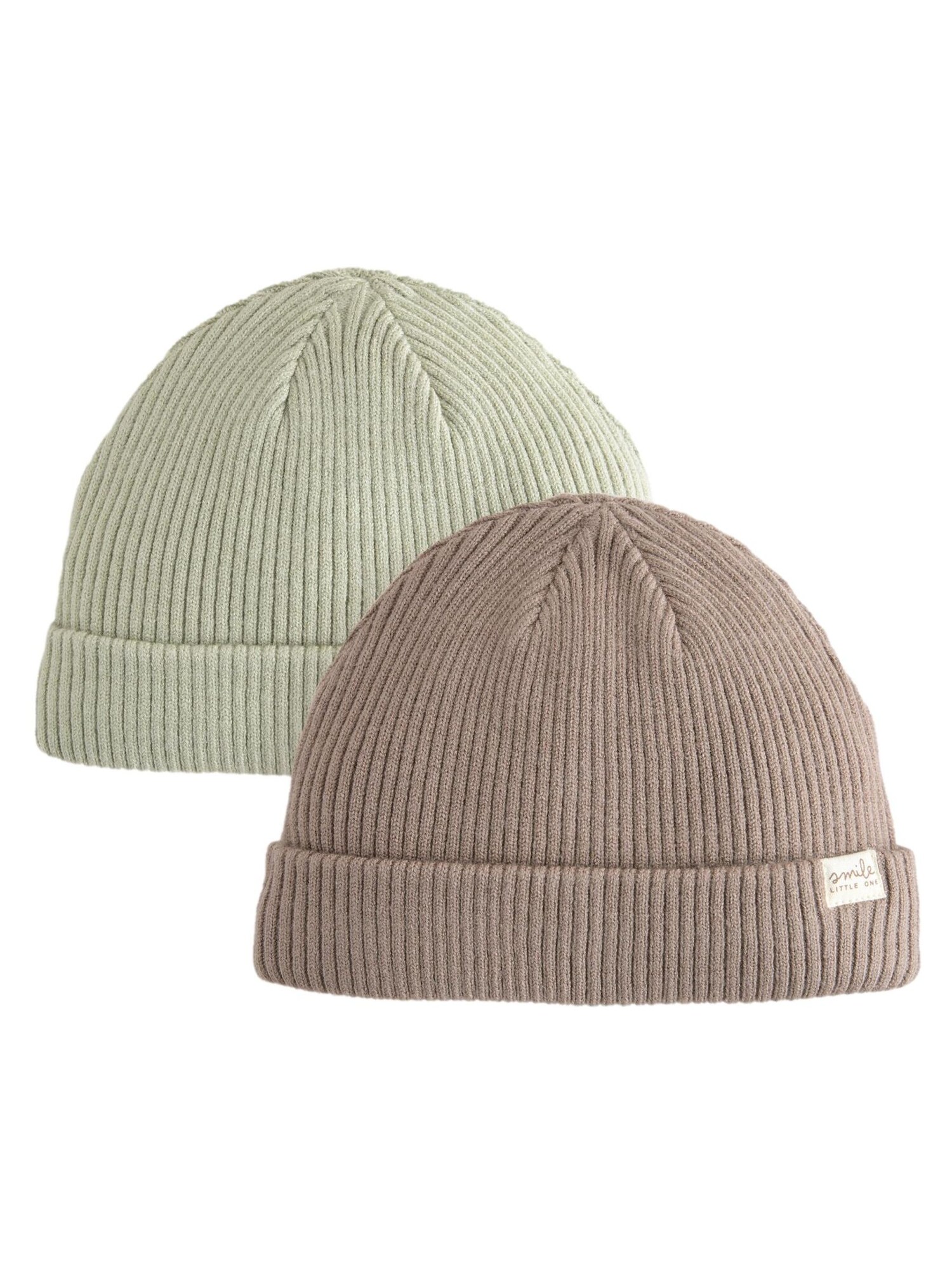 Next Căciulă  maro mokka / verde pastel