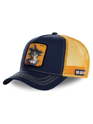 Capslab Gorra 'Gorra collab negra trucker logo bordado goku frente visera curva'  azul