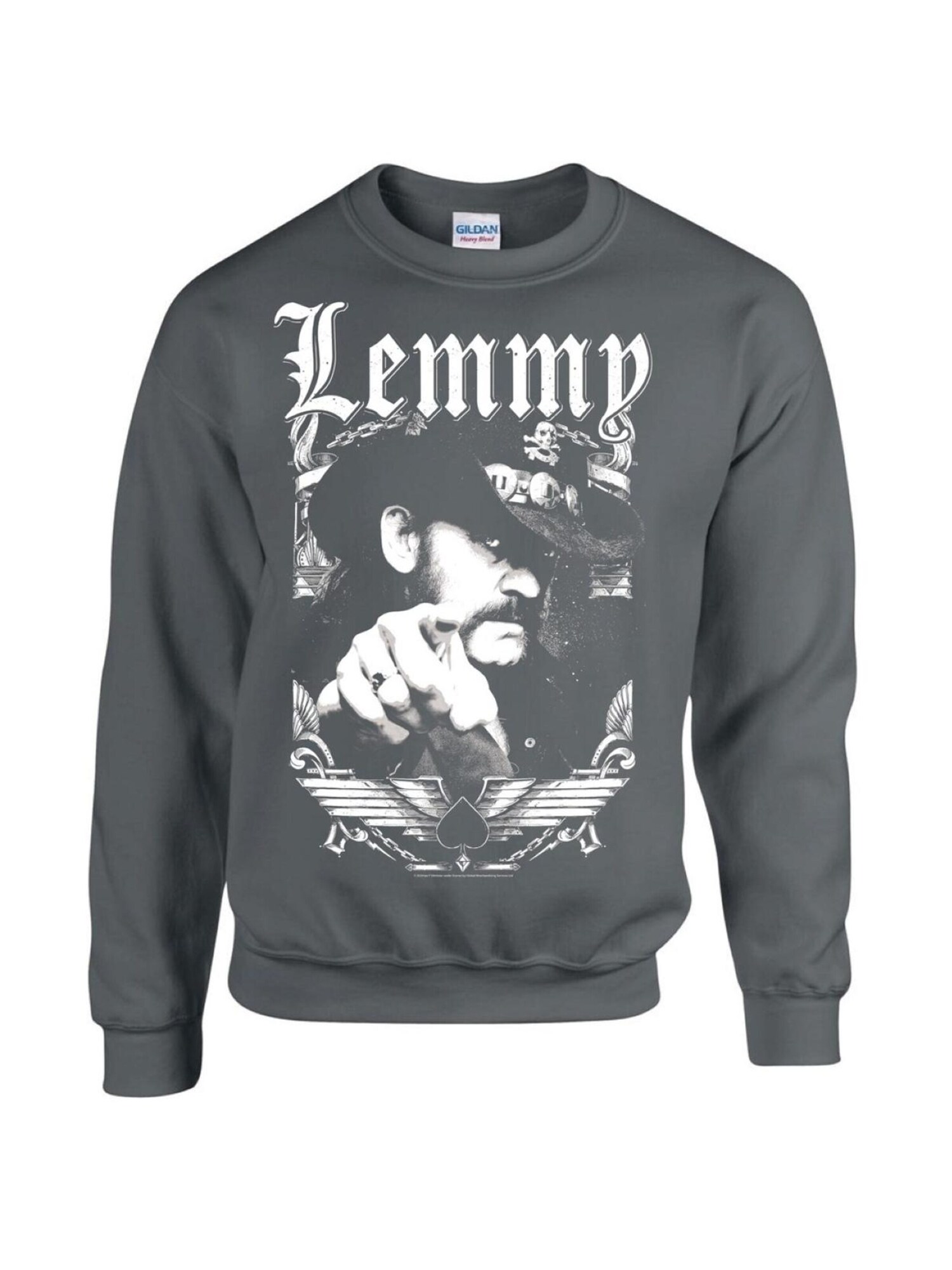Lemmy Kilmister Sudadera 'Lemmy Kilmister Respect 1945-2015 Sweatshirt' gris – imagen 1
