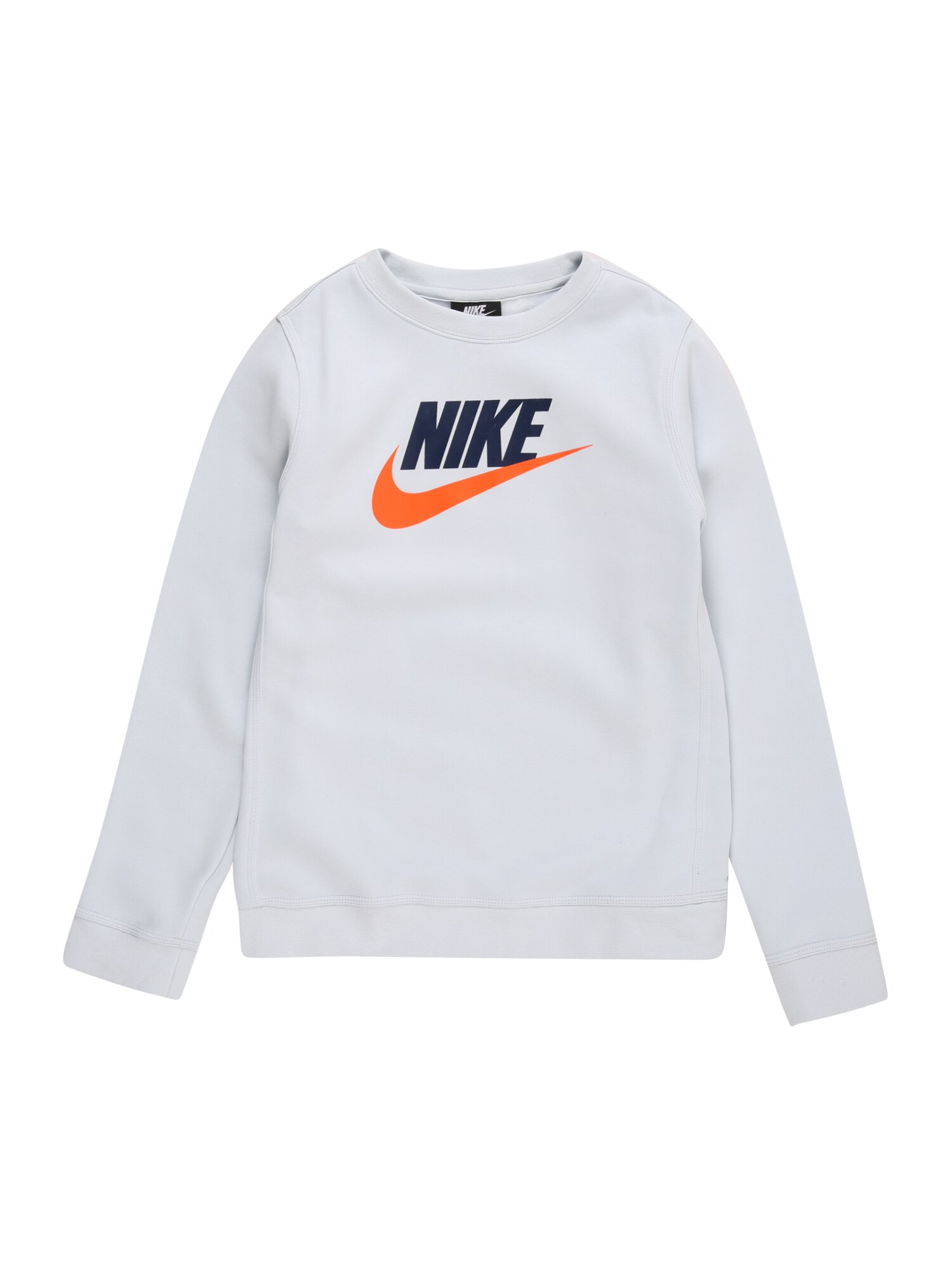 Nike Sportswear Megztinis be užsegimo 'CLUB FUTURA'  pilka / tamsiai mėlyna / oranžinė