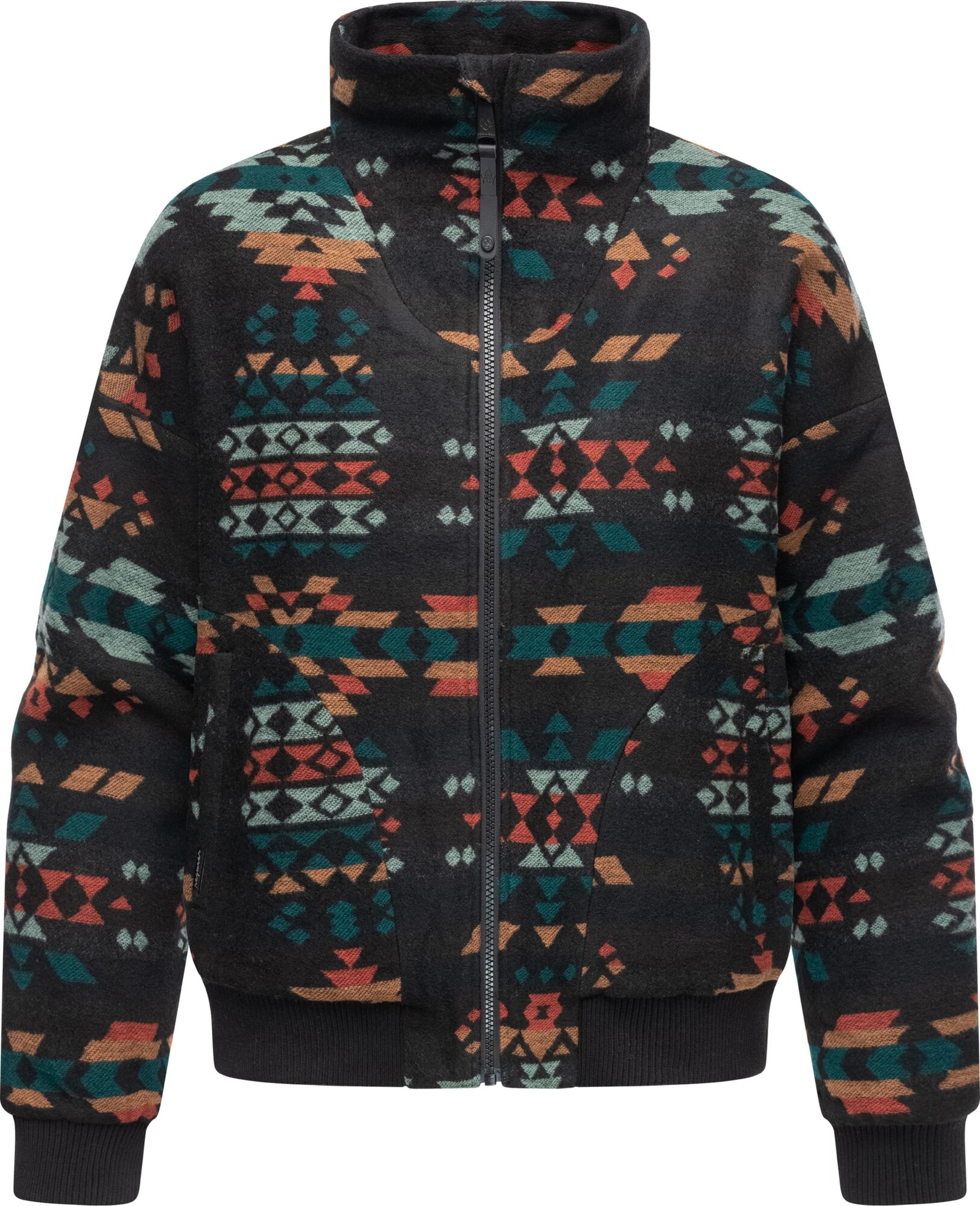 Ragwear Átmeneti dzseki 'Toscia Ikat'  világoskék / smaragd / pasztellnarancs / fekete akciós termékkép 1