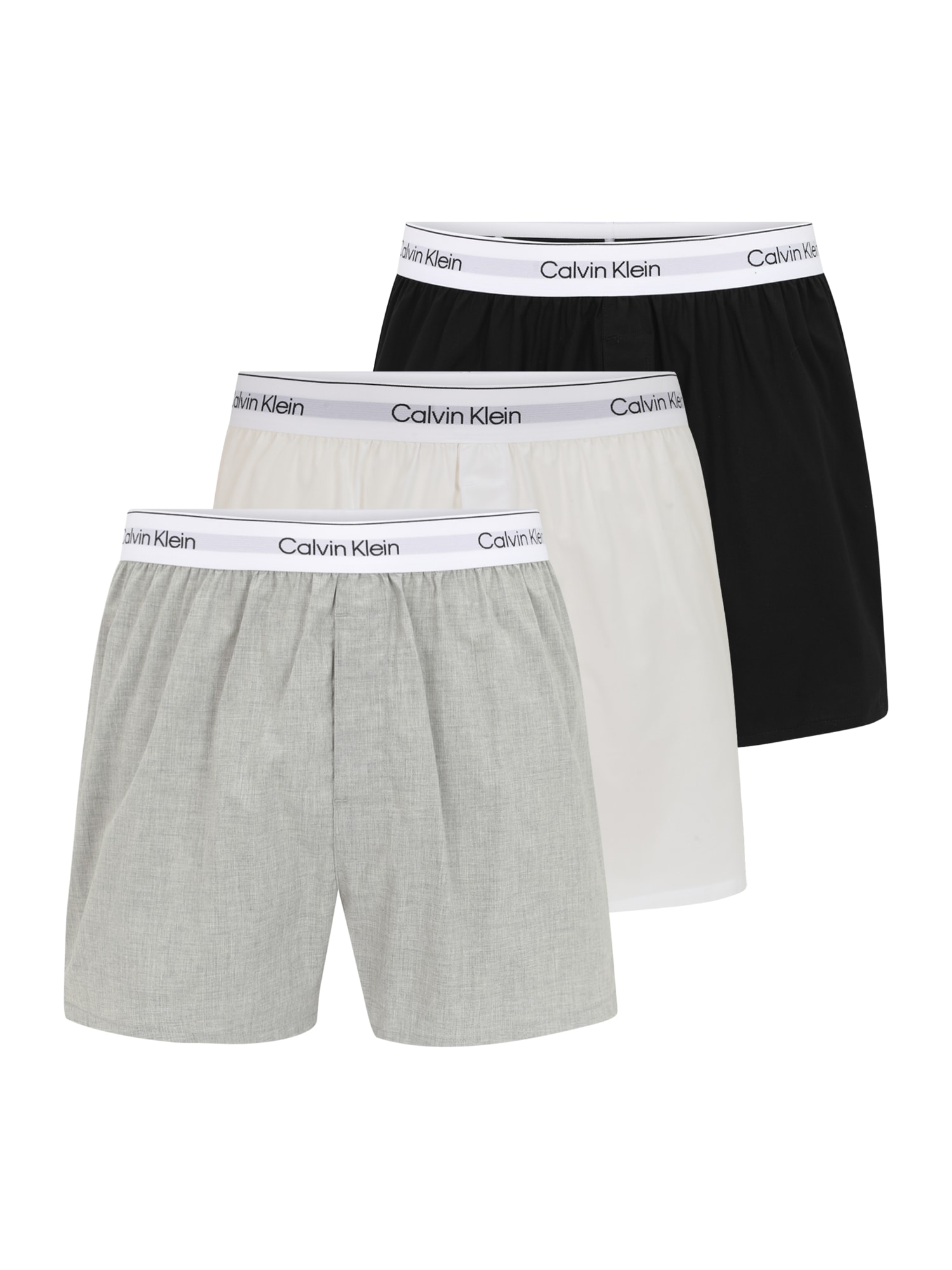 Calvin Klein Underwear Boxeri  gri / negru / alb