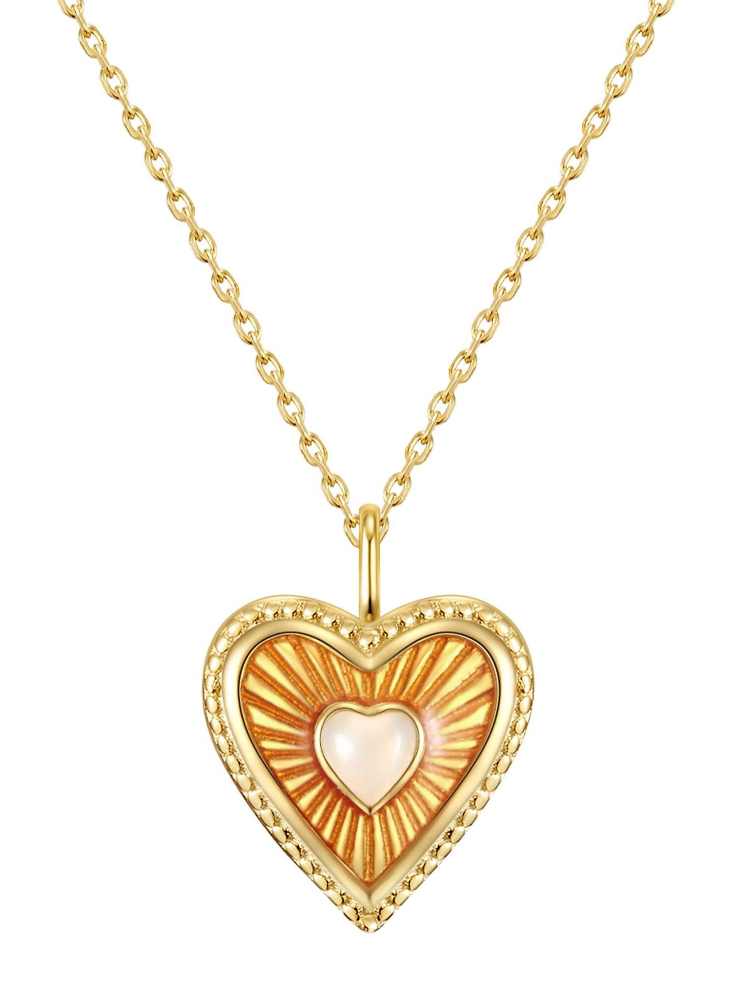 Glanzstücke München Ketting Goudgeel / Wit