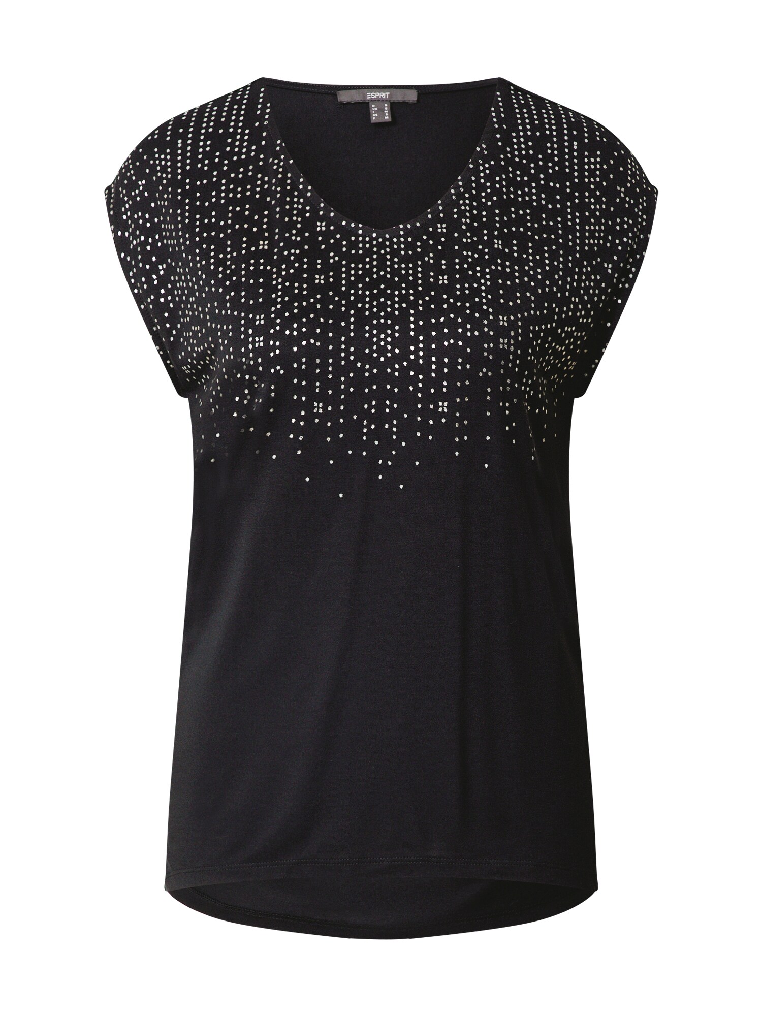 Esprit Collection Marškinėliai  juoda / sidabrinė