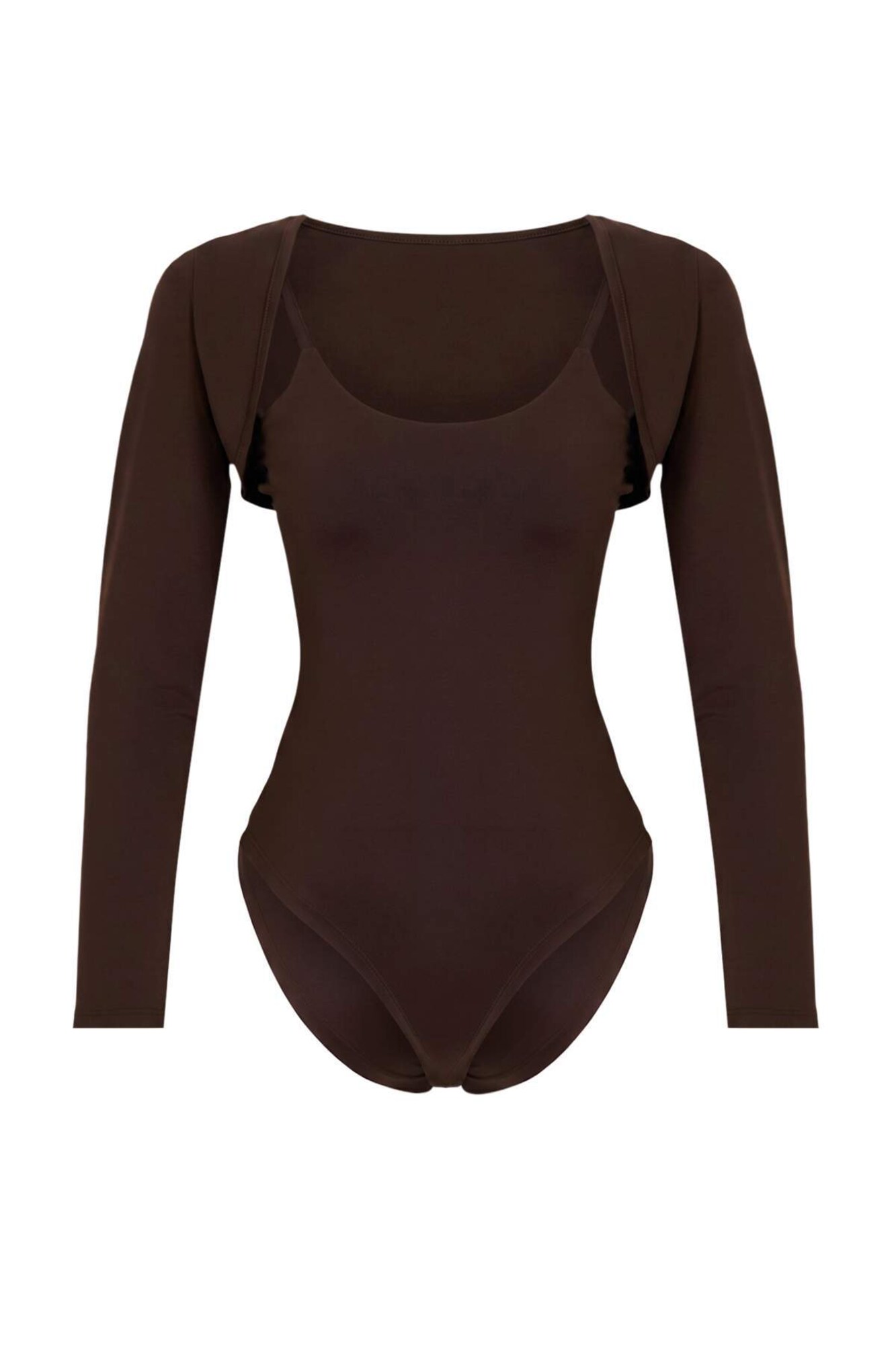 Trendyol Tricou body ciocolatiu