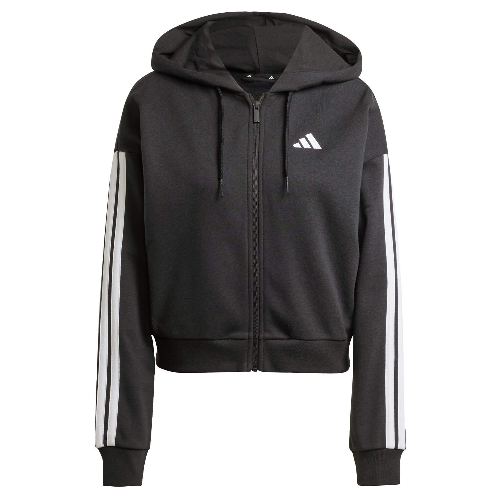 ADIDAS SPORTSWEAR Bluză cu fermoar sport Essentials  negru / alb