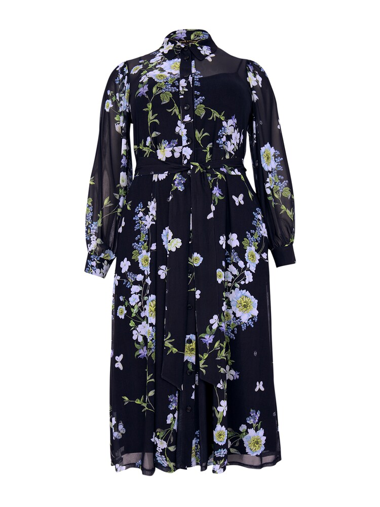 YOEK Kleid Damen Größe 42/44 blau / grün / schwarz / weiß Winterkleid