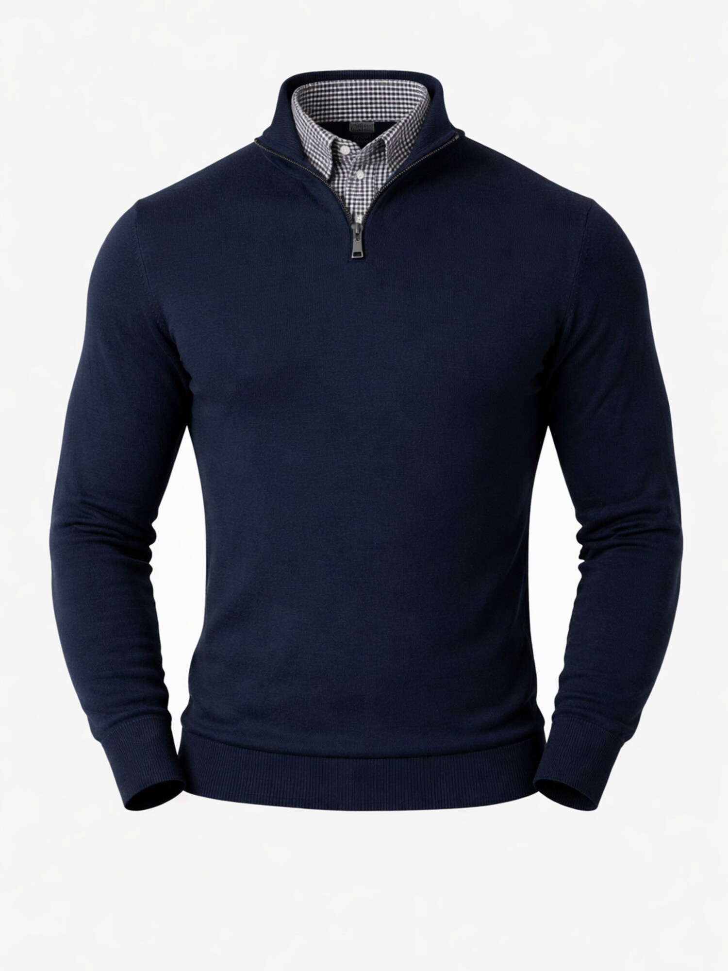 PANTONECLO Jersey 'Pantoneclo Men’s Mock Sweater'  navy