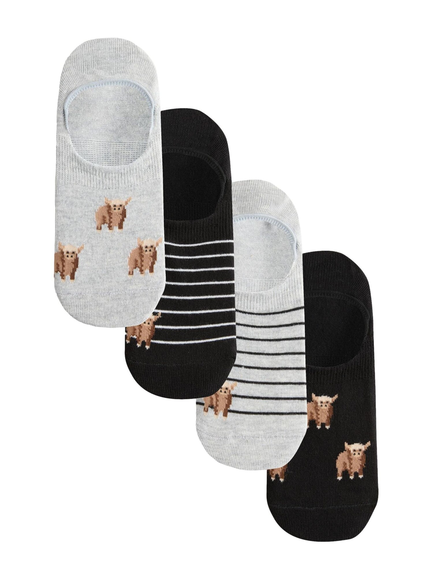 Next Șosete joase  maro / gri / negru