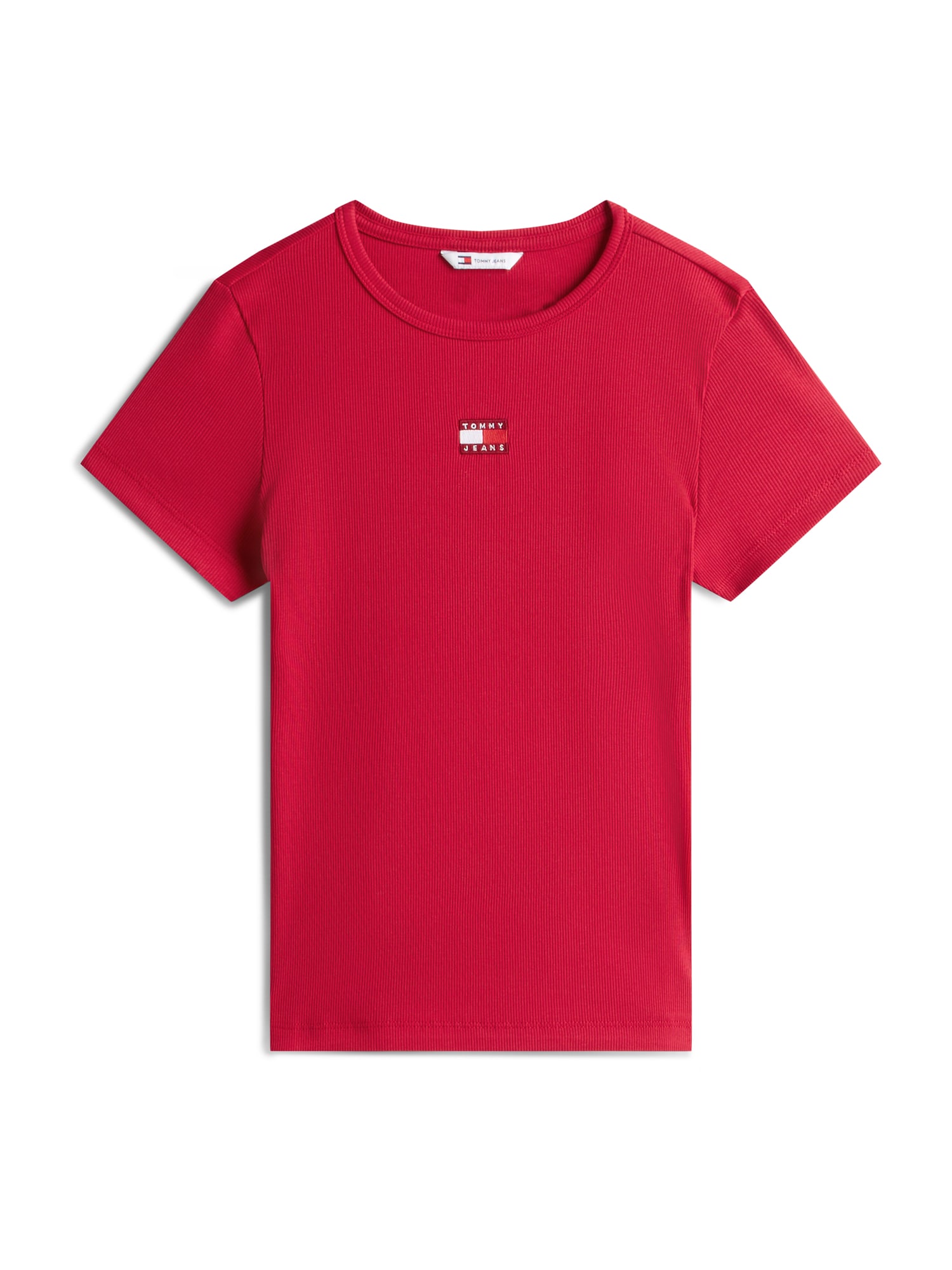 Tommy Jeans Póló  tűzpiros / vörösáfonya / fehér akciós termékkép 1