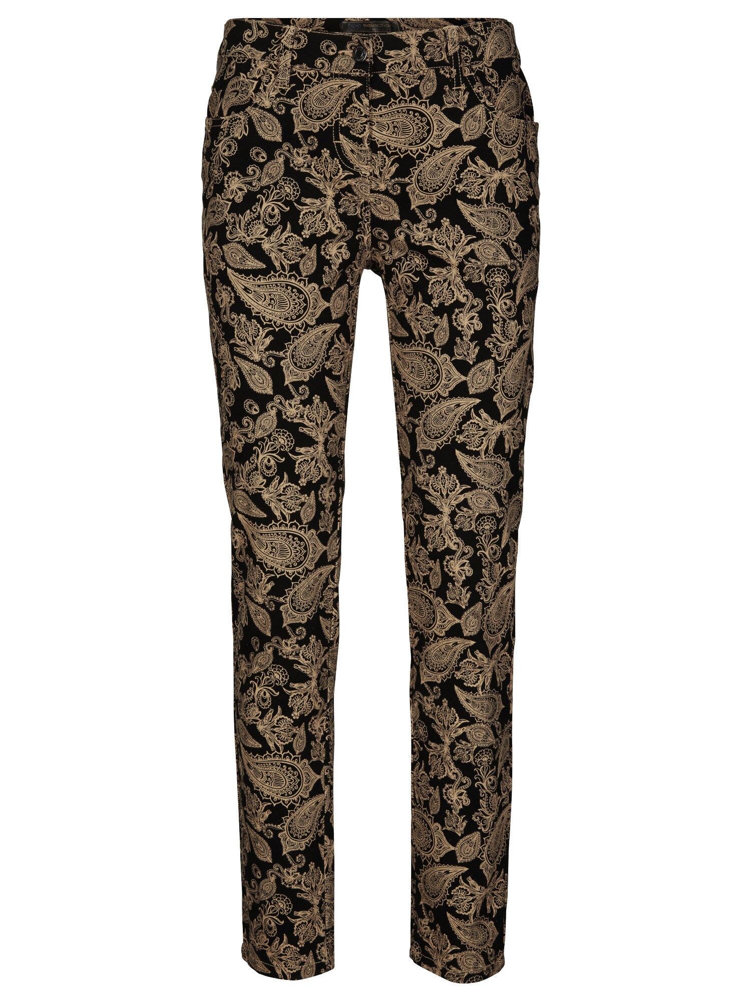 bonprix Pantaloni brocart / negru