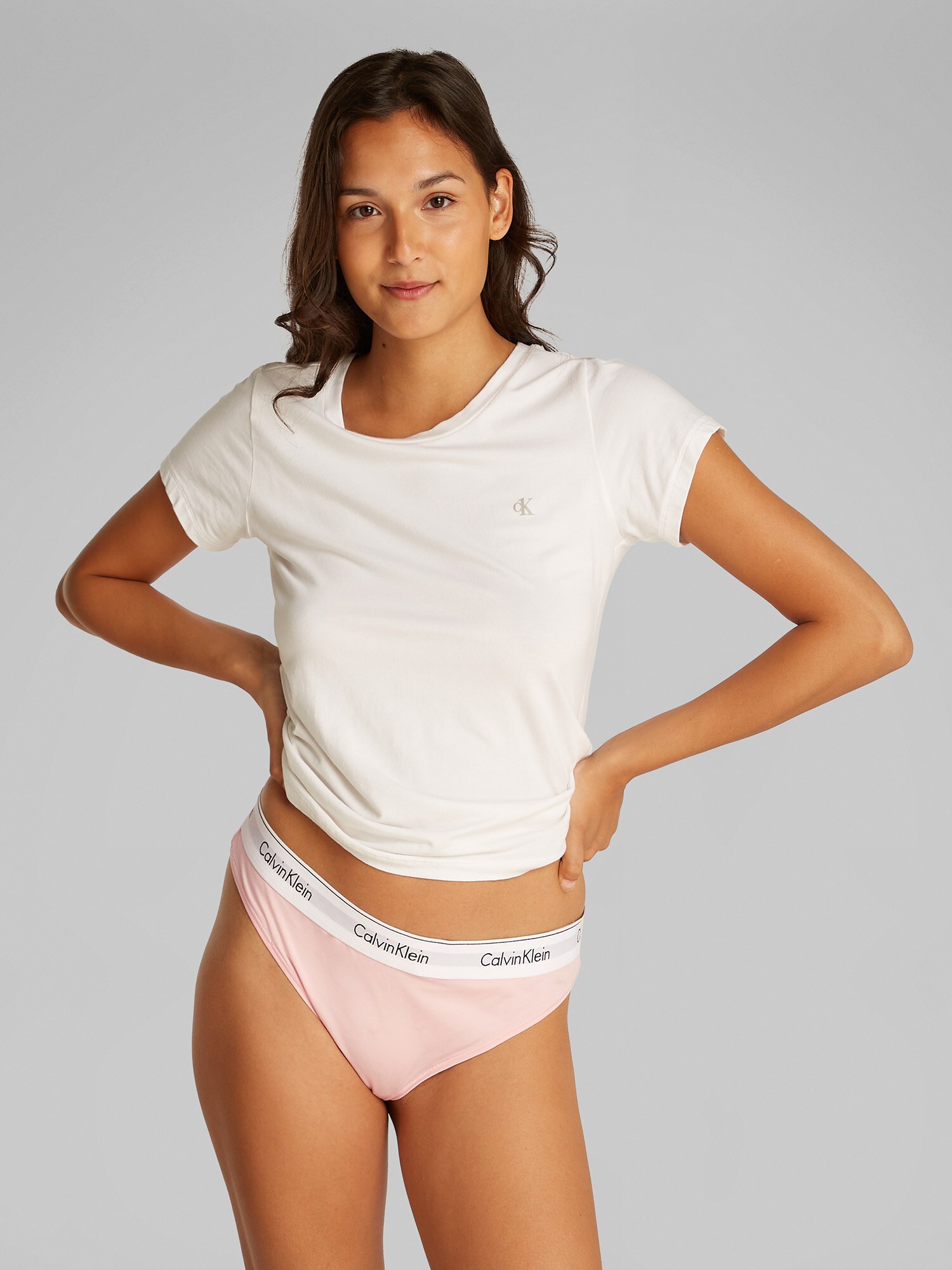 Calvin Klein Underwear Plus String bugyik  rózsaszín / fekete / piszkosfehér termék 2. képe