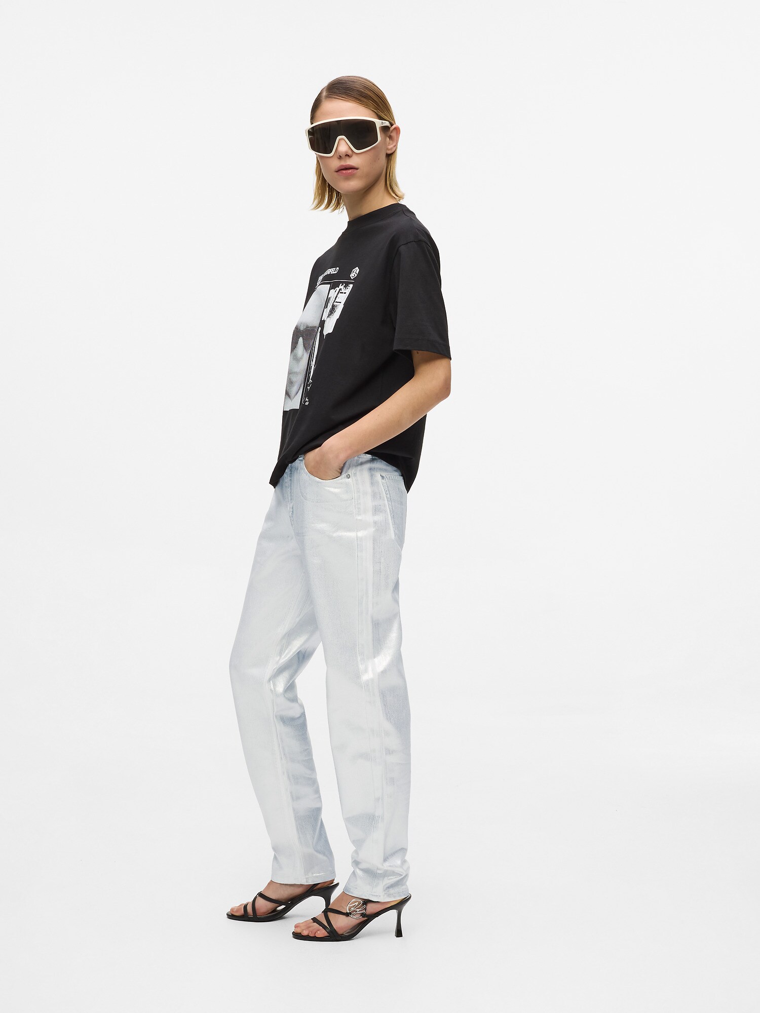 KARL LAGERFELD JEANS Džínsy  strieborná (obrázok 2)