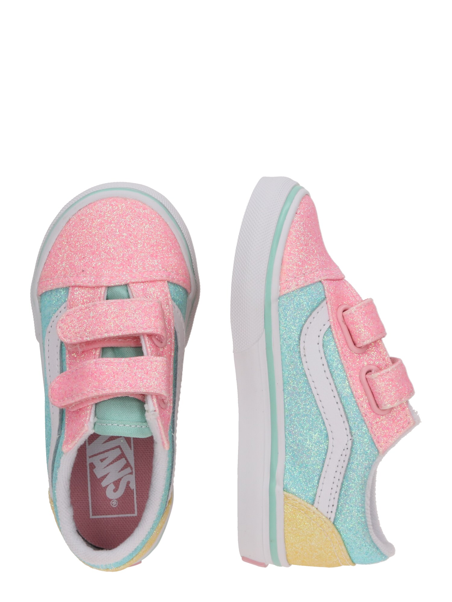 VANS Sportcipő 'OLD SKOOL V'  türkiz / sárga / rózsaszín / fehér termék 2. képe