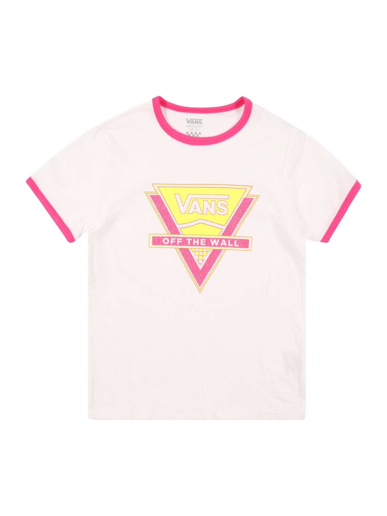 VANS Marškinėliai  balta / fuksijų spalva / geltona