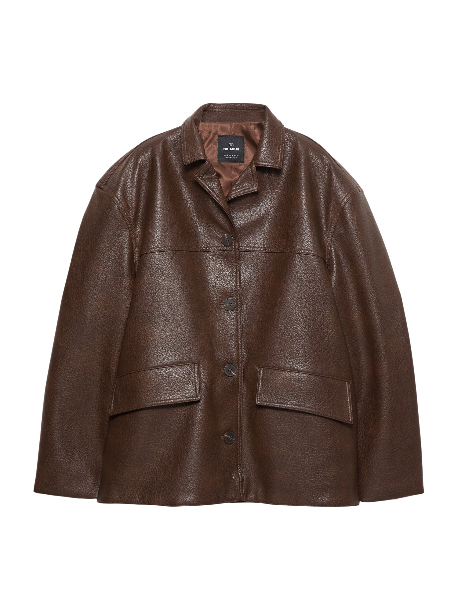 Pull&Bear Geacă de primăvară-toamnă  ciocolatiu