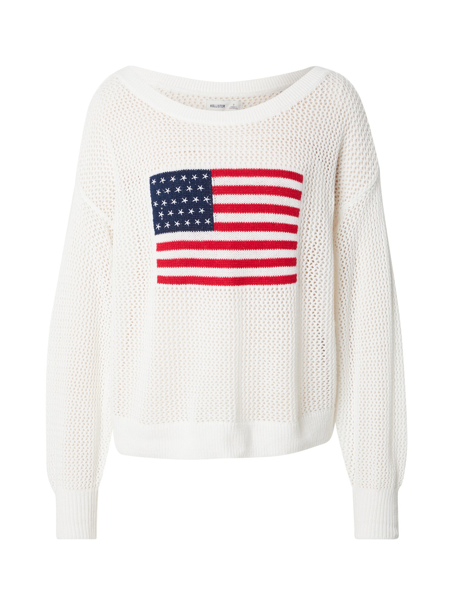 HOLLISTER Pulover  bleumarin / roșu / alb