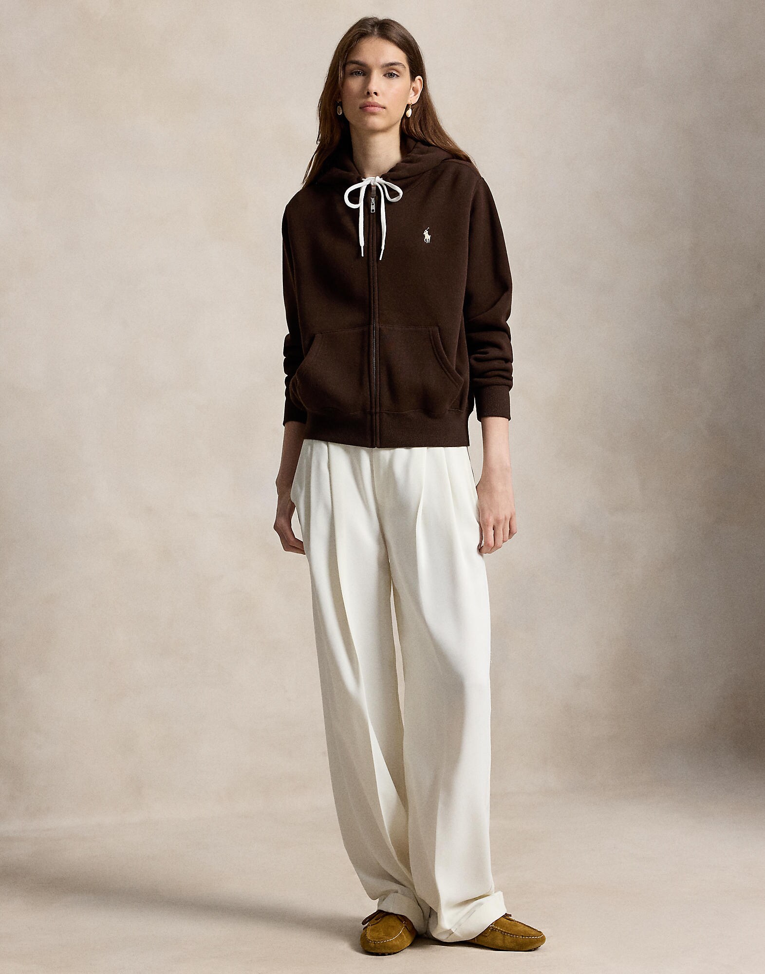 Polo Ralph Lauren Sudadera con cremallera  marrón oscuro – imagen 4
