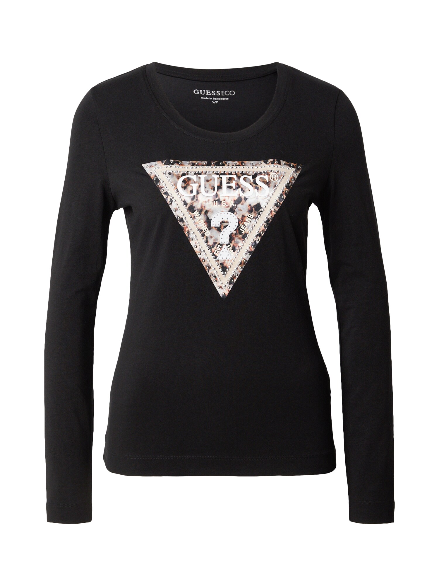 GUESS Tricou  maro / maro deschis / negru / alb