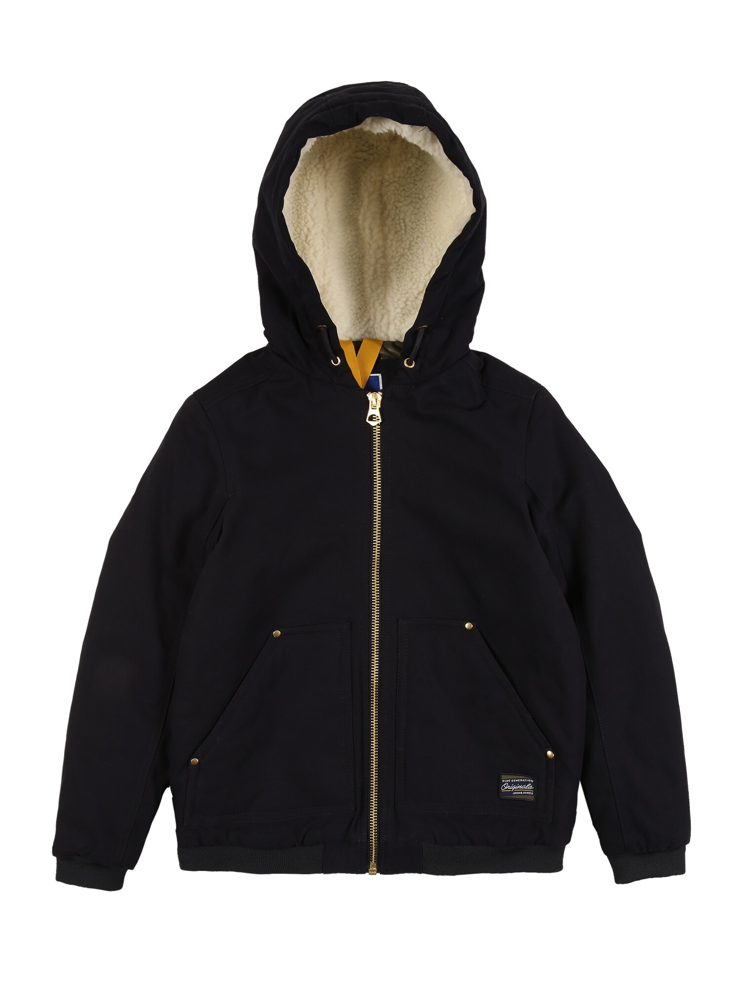 Jack & Jones Junior Žieminė striukė 'Wally'  nakties mėlyna / auksas