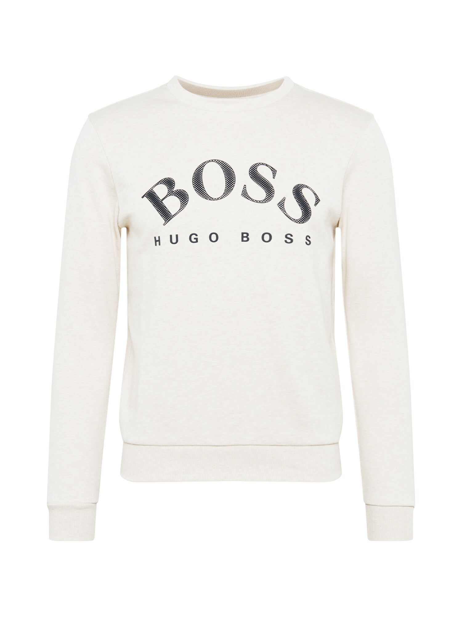 BOSS ATHLEISURE Megztinis be užsegimo 'Salbo'  tamsiai pilka / kremo