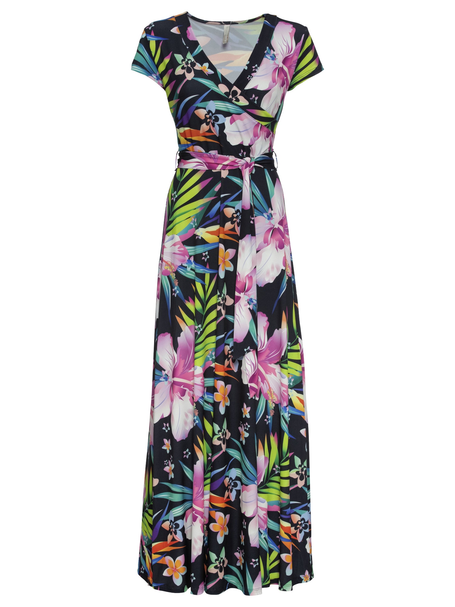 bonprix Rochie albastru fumuriu / verde deschis / mov liliachiu / negru