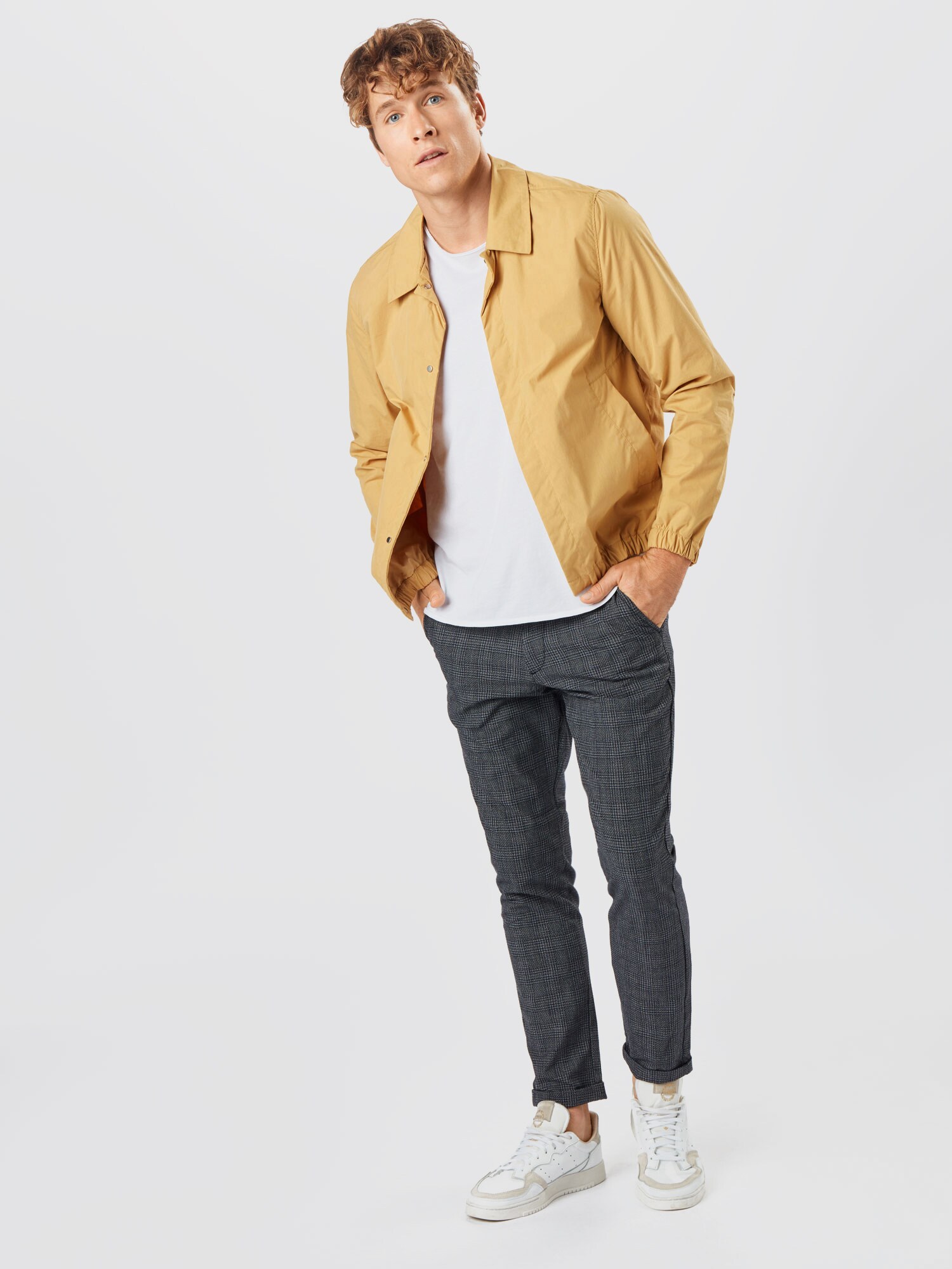 JACK & JONES Chino nohavice 'Marco' sivá / čierna (obrázok 4)