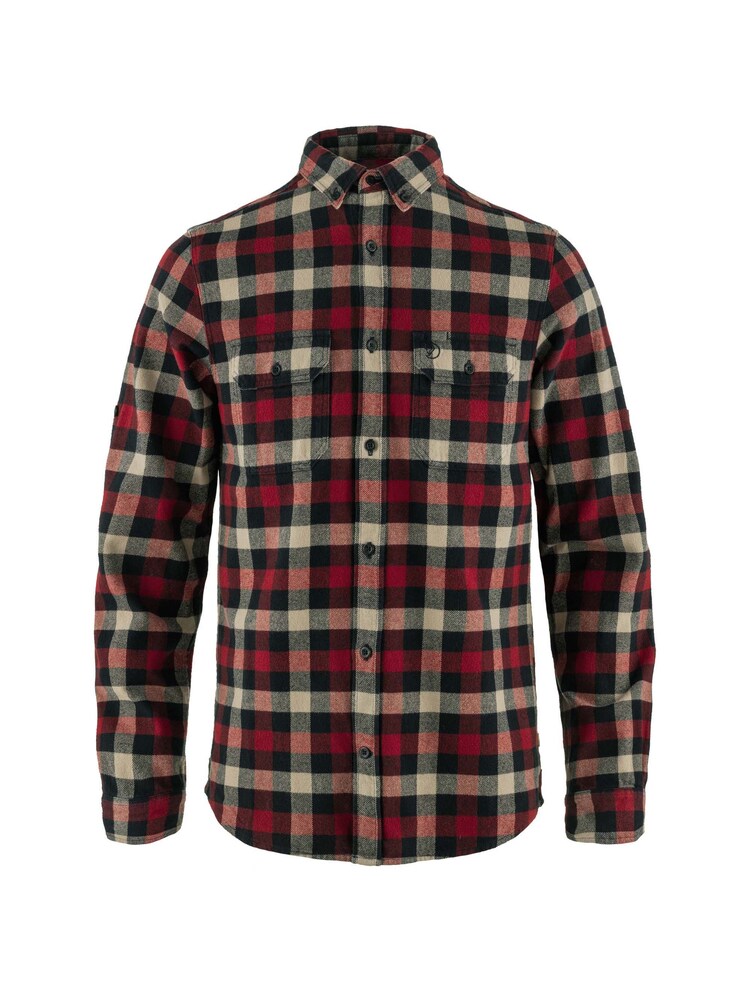 Fjällräven Hemd Herren Größe 41/42 beige / rot / schwarz / schwarzmeliert