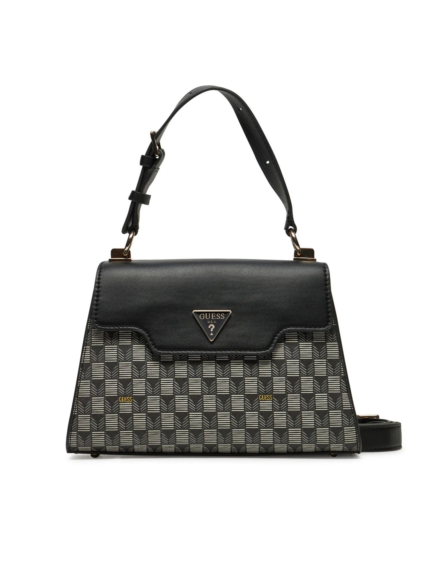 Guess Handtas 'Guess Bag With Pattern' Zwart