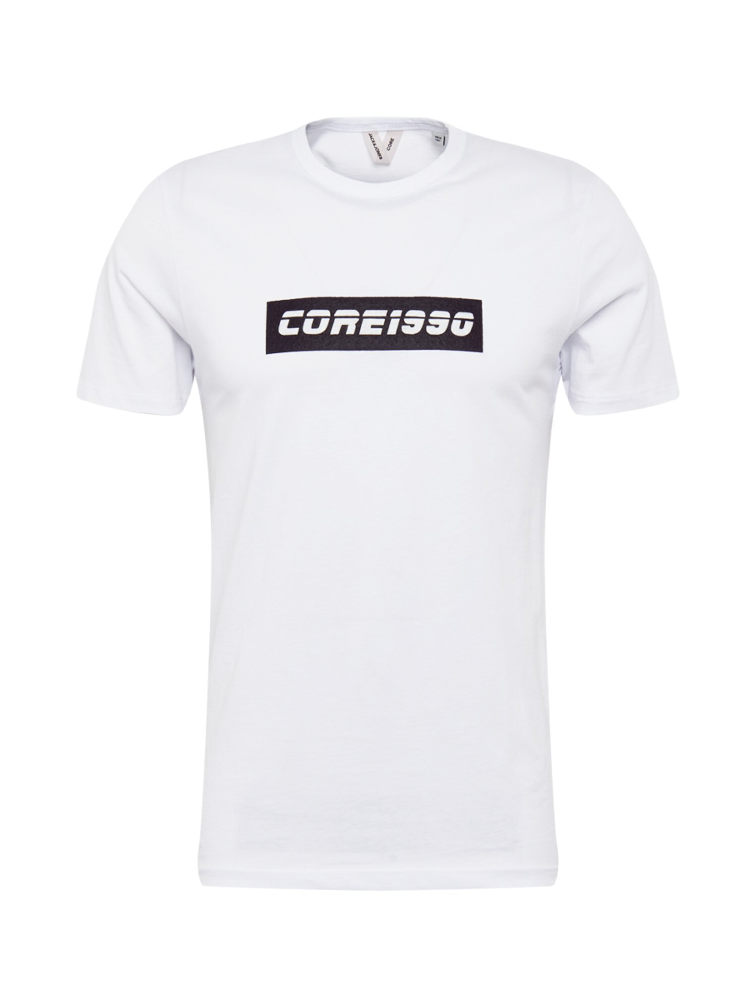 JACK & JONES Marškinėliai  juoda / balkšva