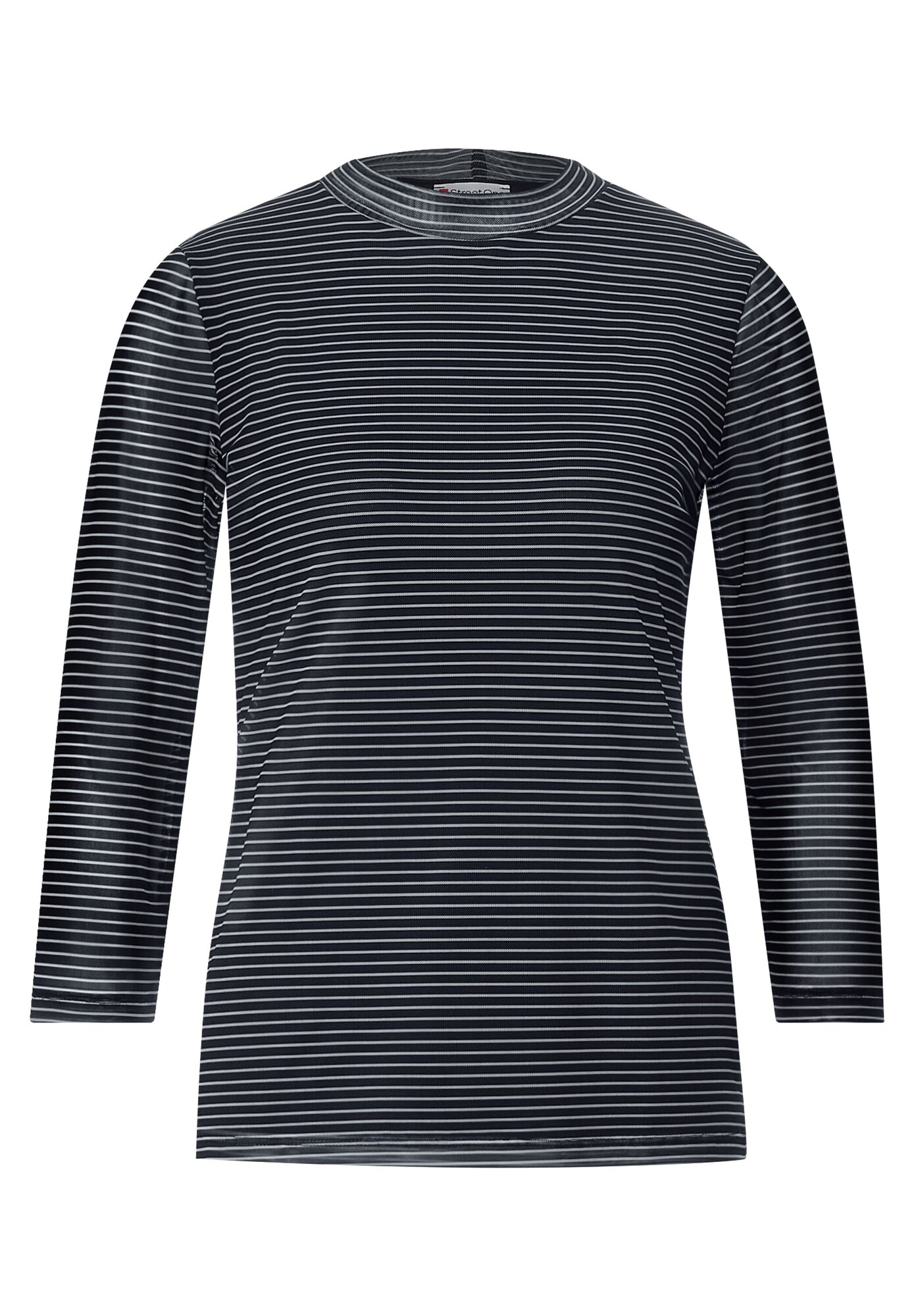 STREET ONE Tricou  negru / alb