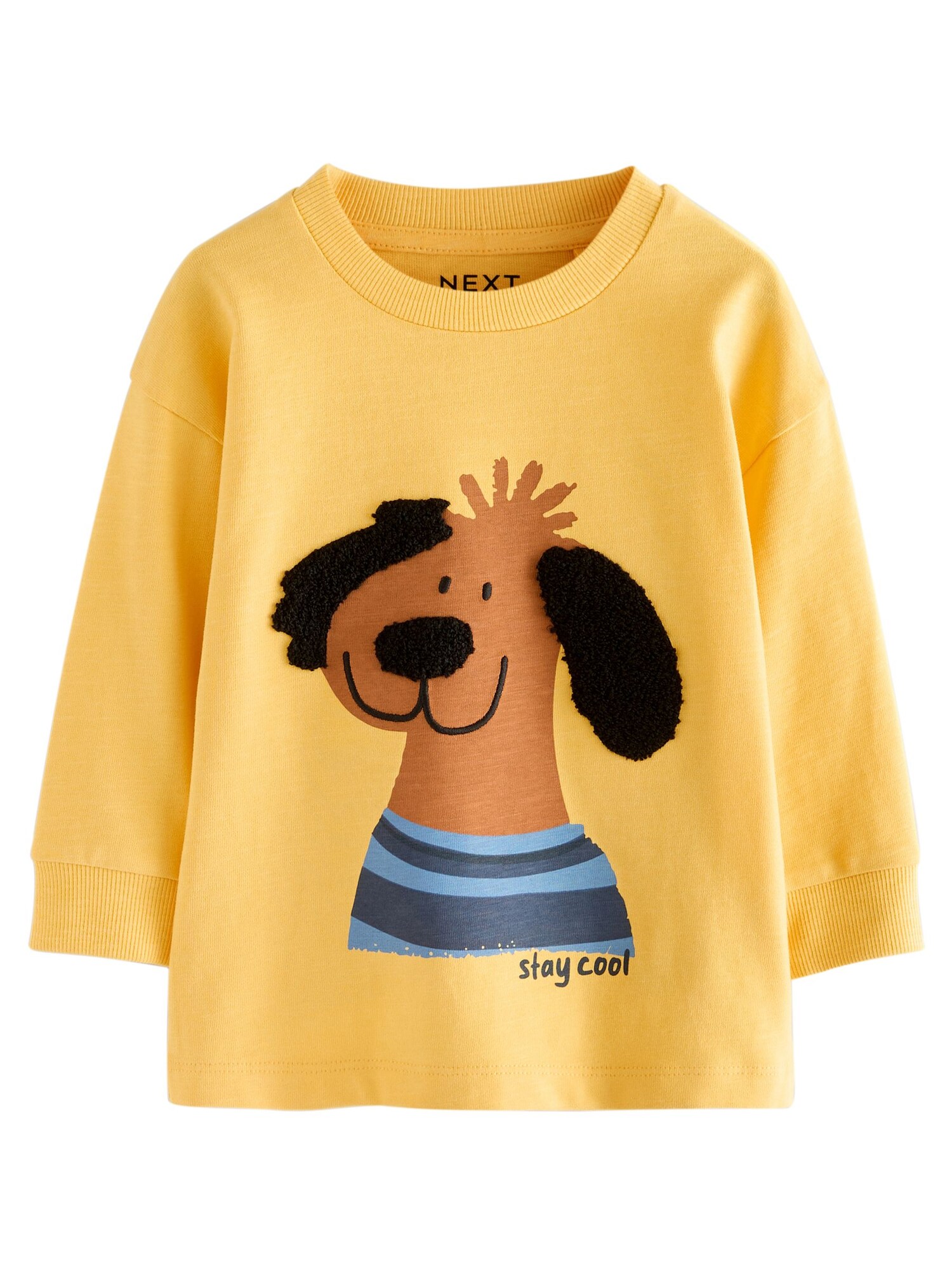 Next Tricou  albastru / maro / galben