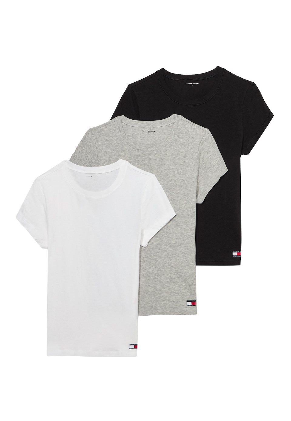 T-shirt ljusgrå / svart