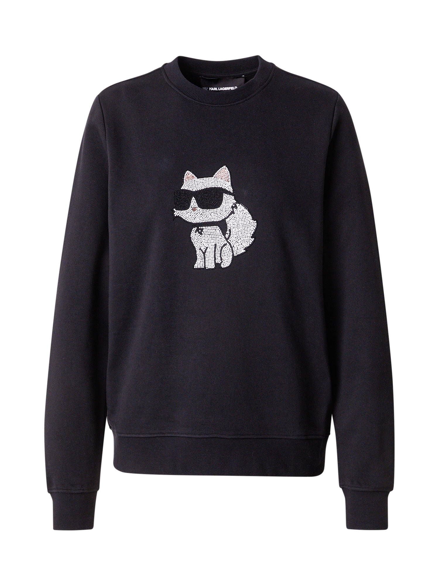Karl Lagerfeld Bluză de molton  negru / alb