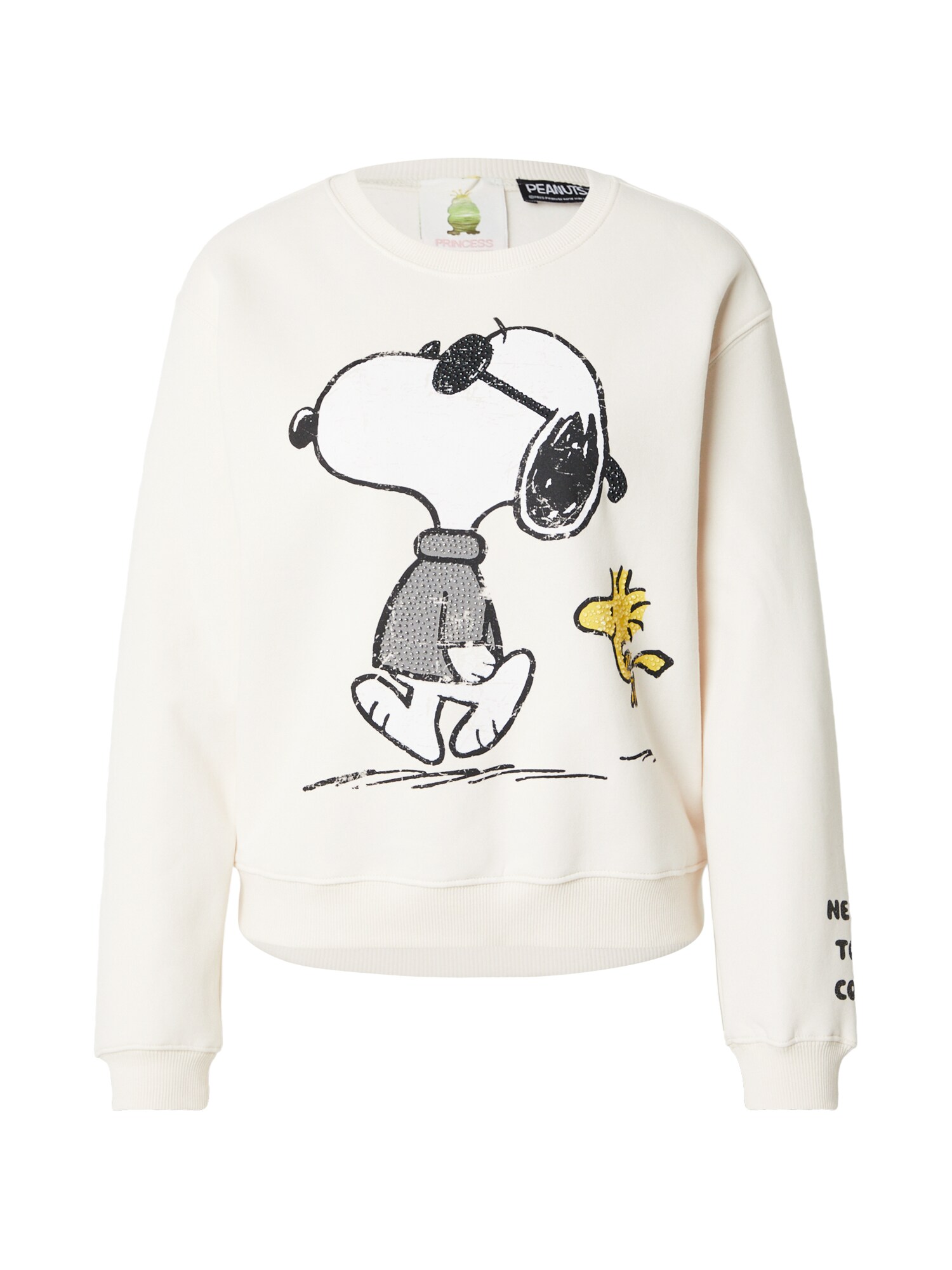 PRINCESS GOES HOLLYWOOD Bluză de molton Snoopy Cool Walk  nisipiu / galben / negru