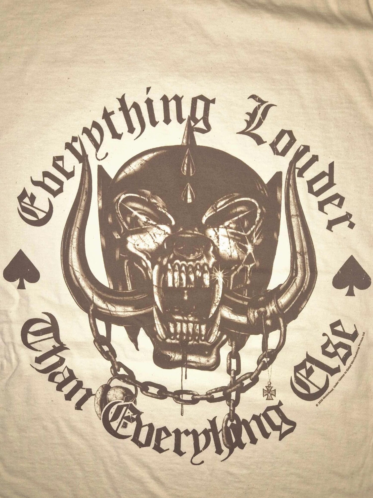 Motörhead Camiseta 'Motörhead Everything Louder T-Shirt'  blanco natural – imagen 3