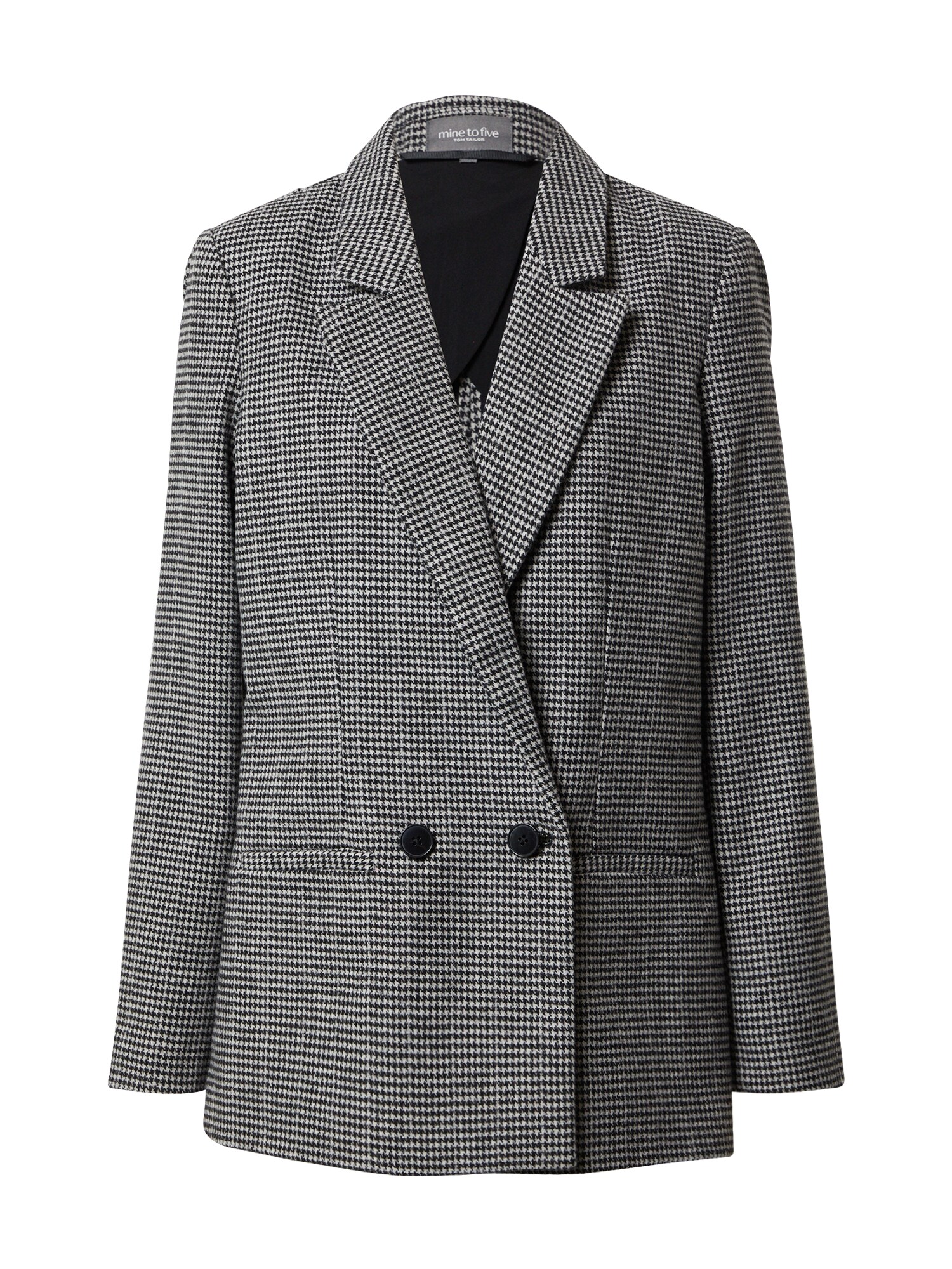 MINE TO FIVE Blazer švarkas  juoda / šviesiai pilka