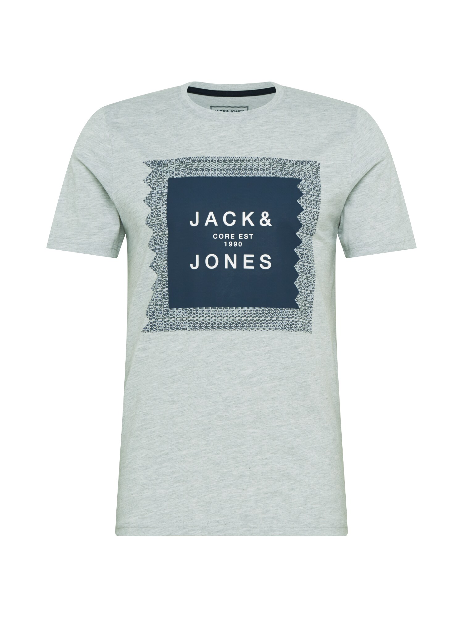 JACK & JONES Marškinėliai  pilka / tamsiai mėlyna