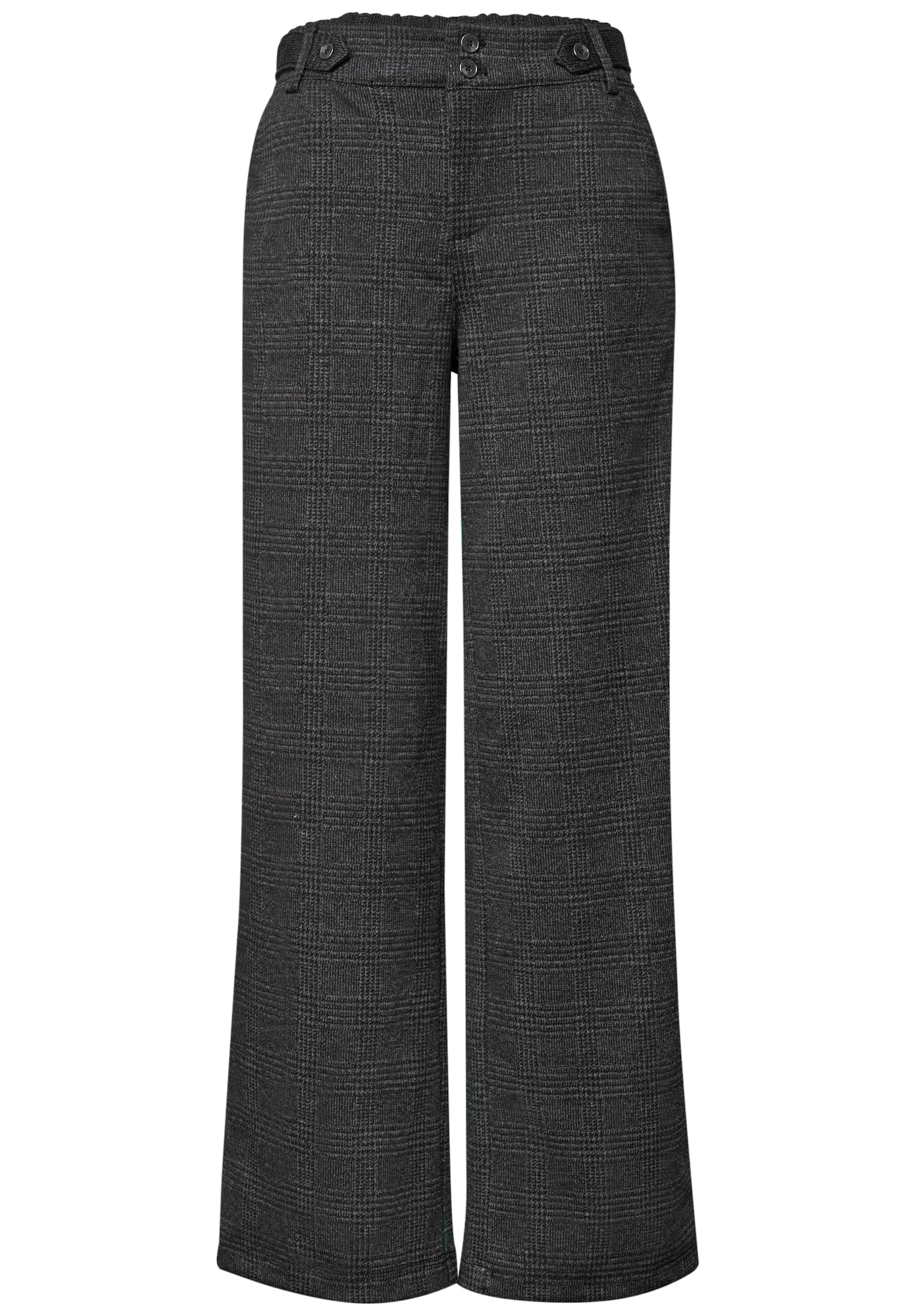 STREET ONE Pantaloni eleganți Emee gri închis / negru