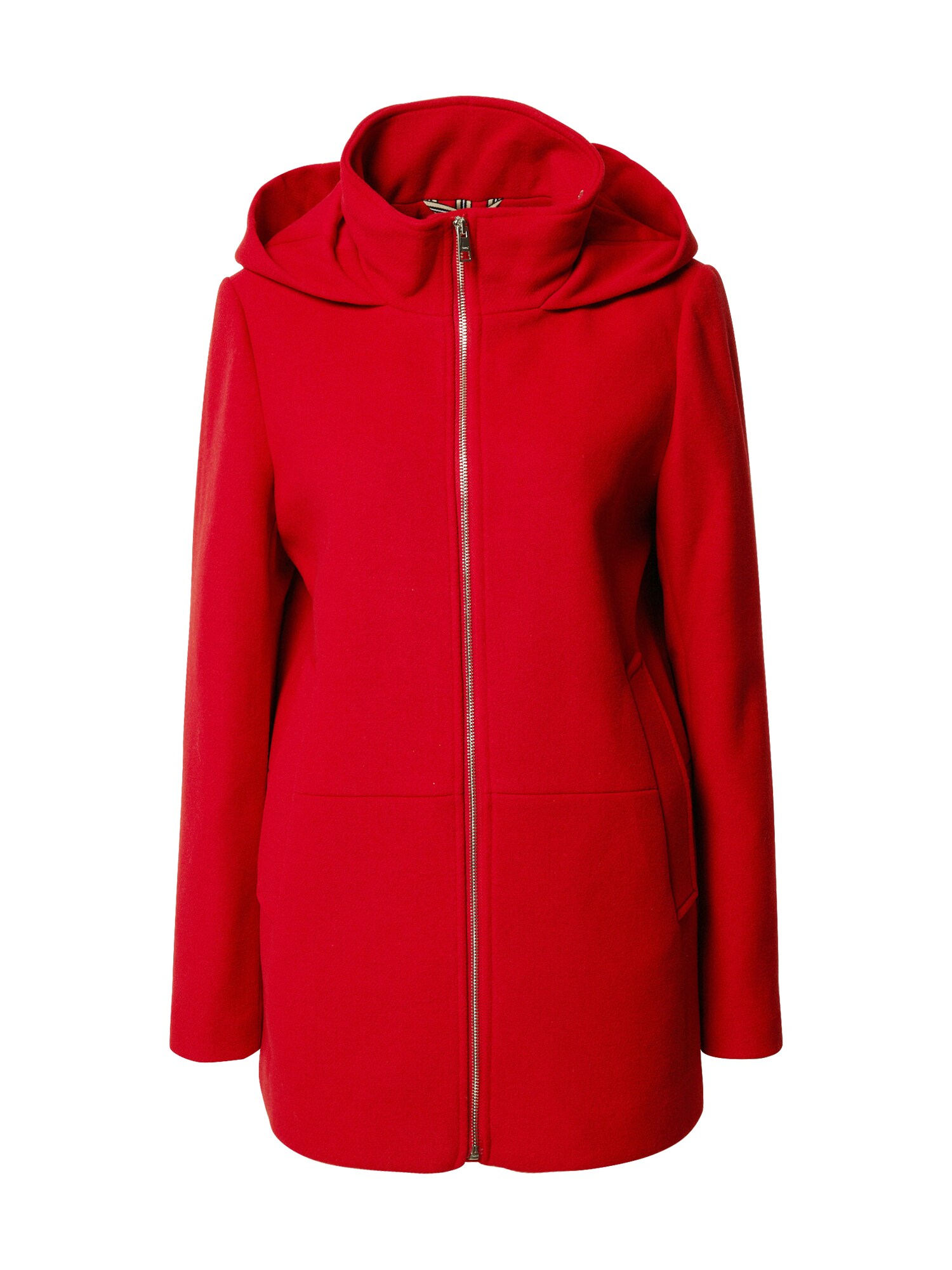 ESPRIT Rudeninis-žieminis paltas  tamsiai raudona