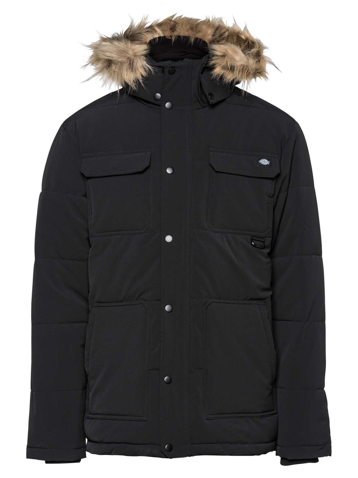 DICKIES Žieminė striukė 'Manitou'  juoda / šviesiai ruda